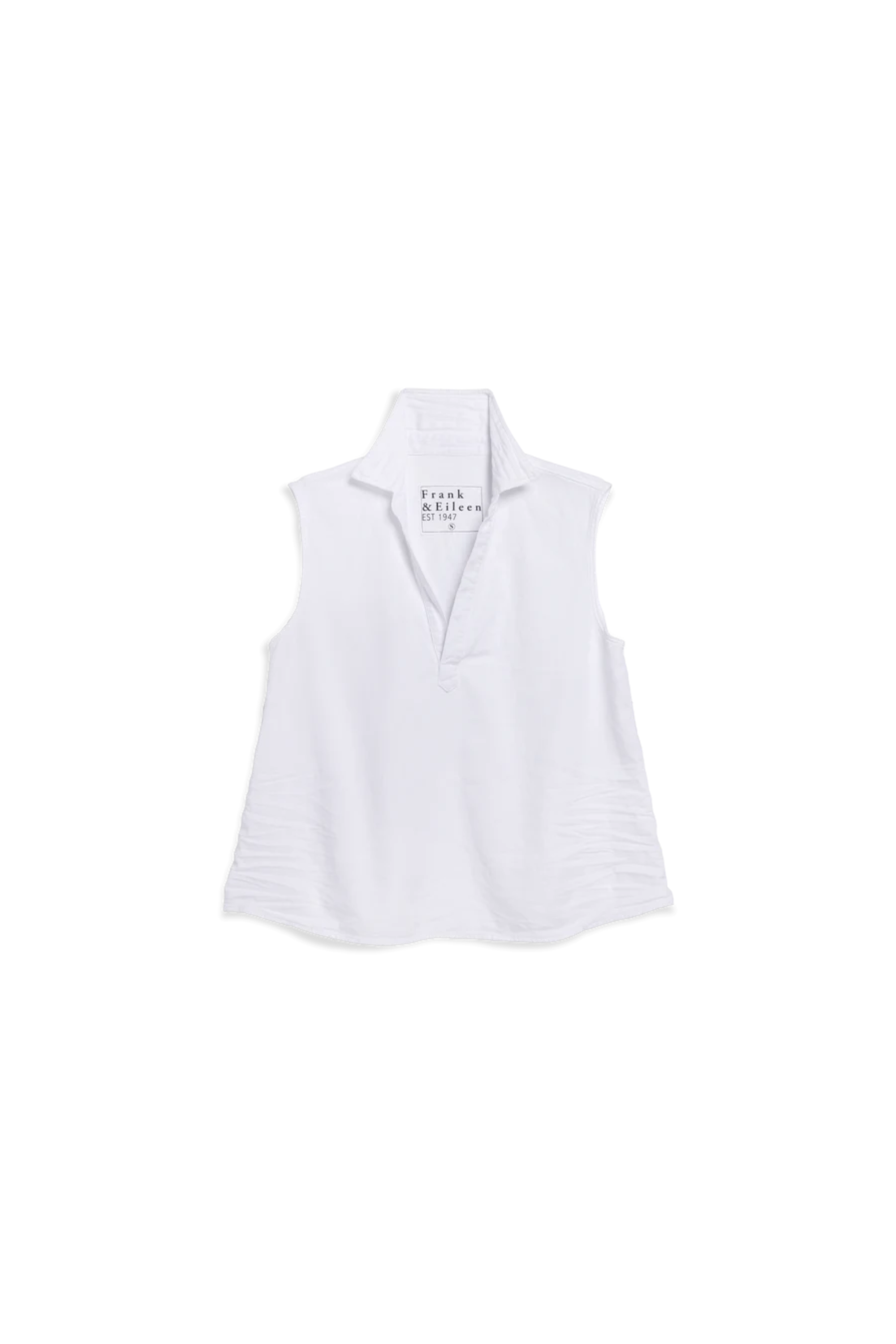 Frank & Eileen Olivia Popover Tank in White Denim