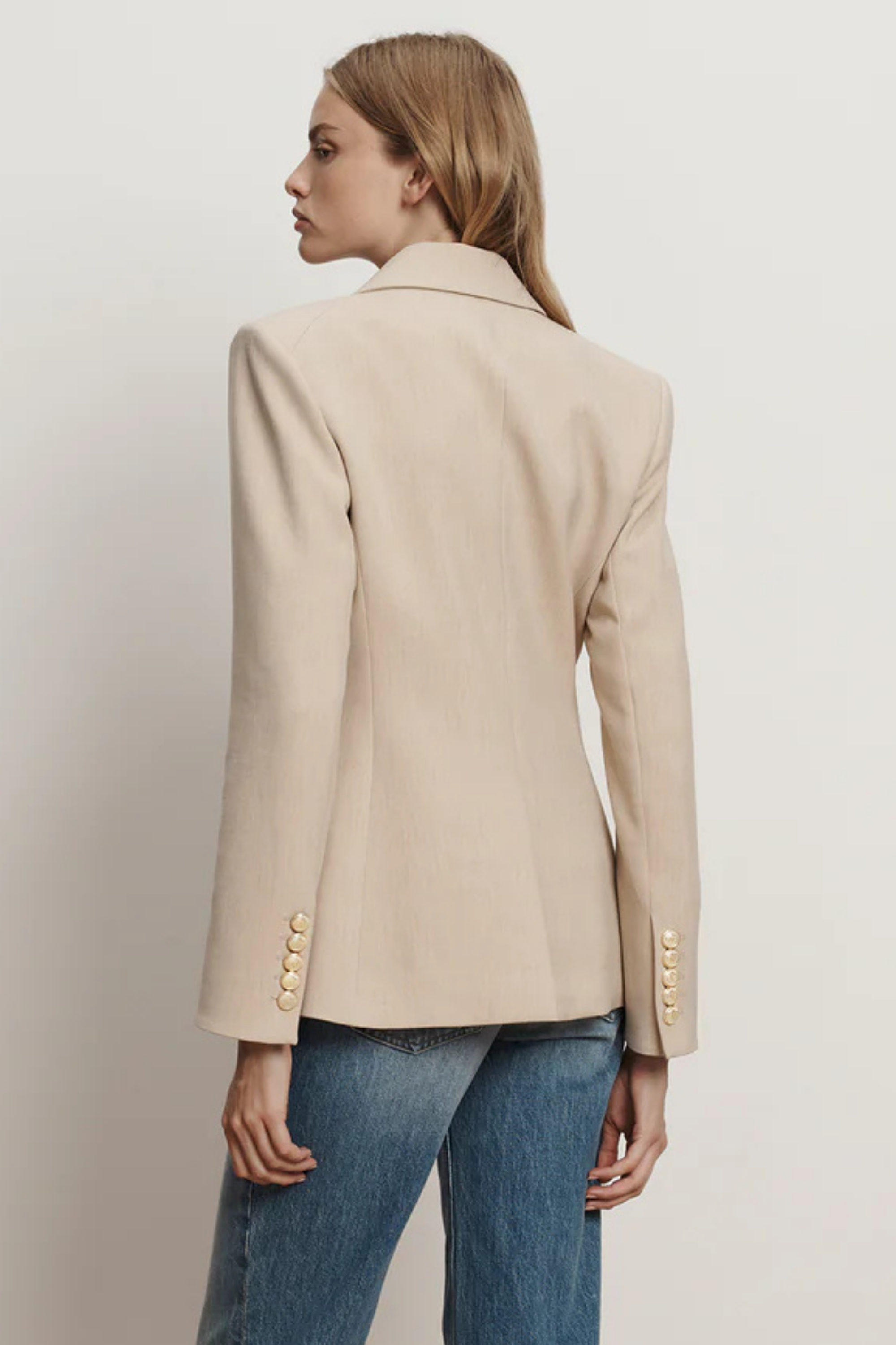 Veronica Beard Miller Dickey Jacket Heathered Sand