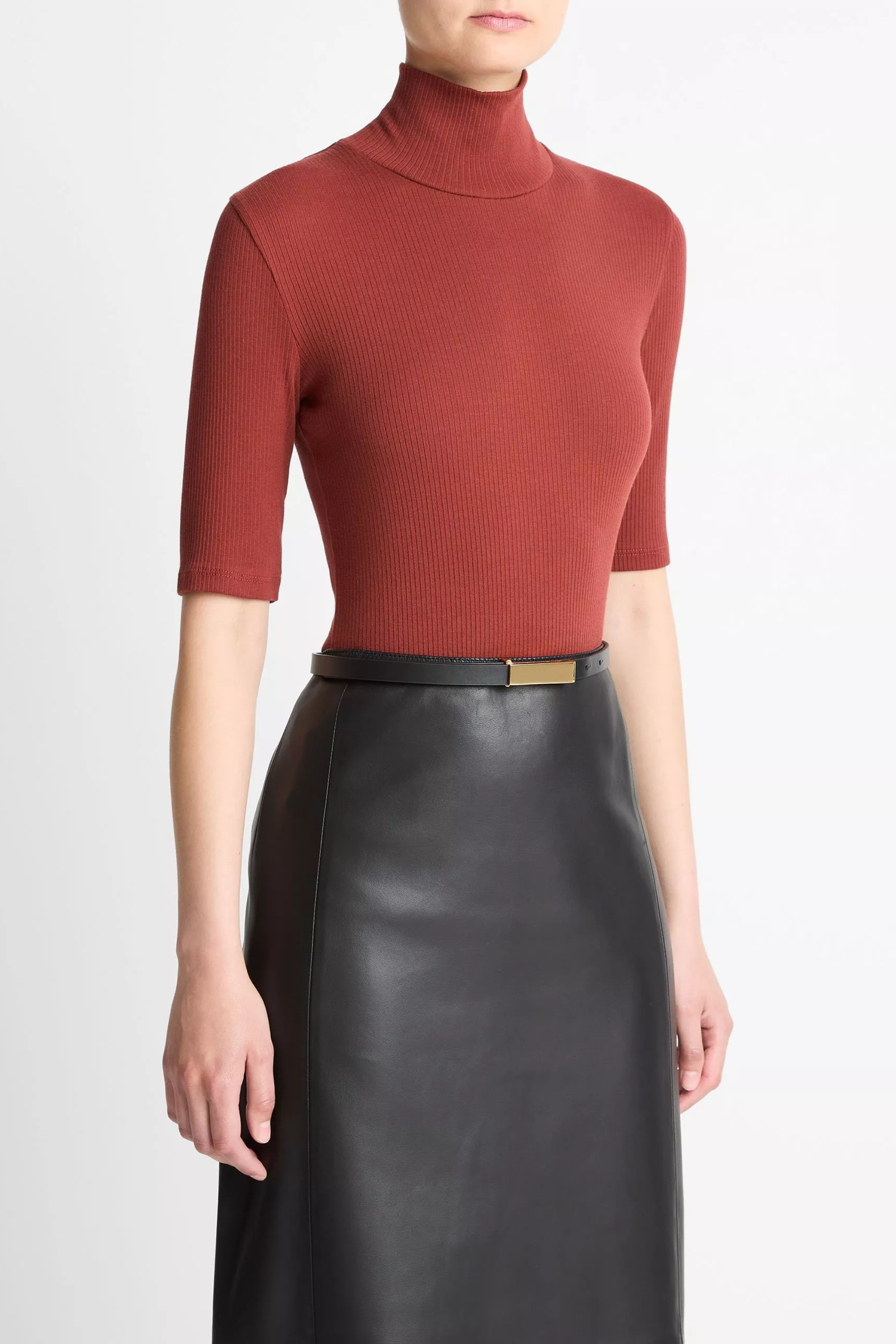 Vince Elbow Sleeve Turtleneck