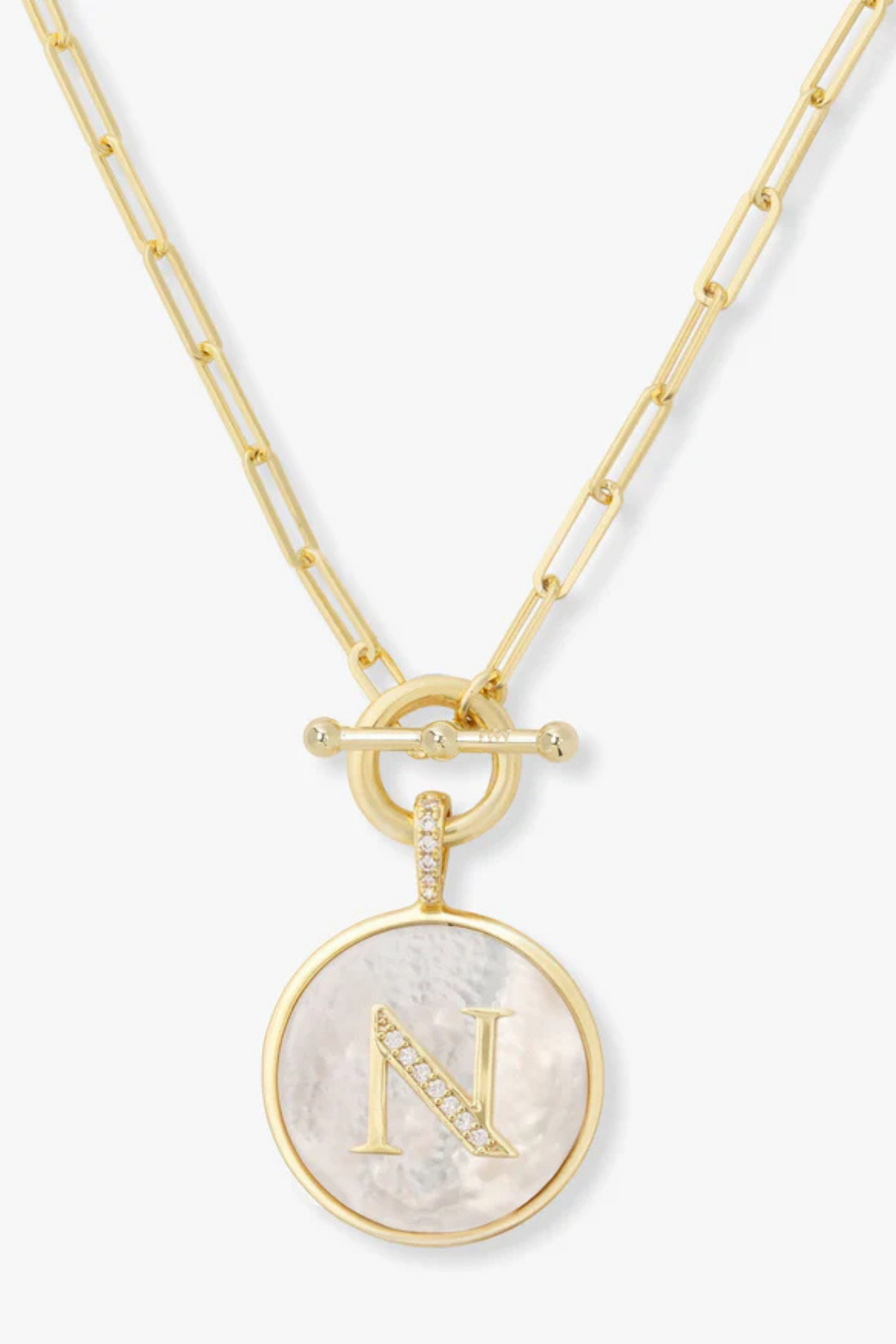 Melinda Maria Love Letters Medallion Necklace