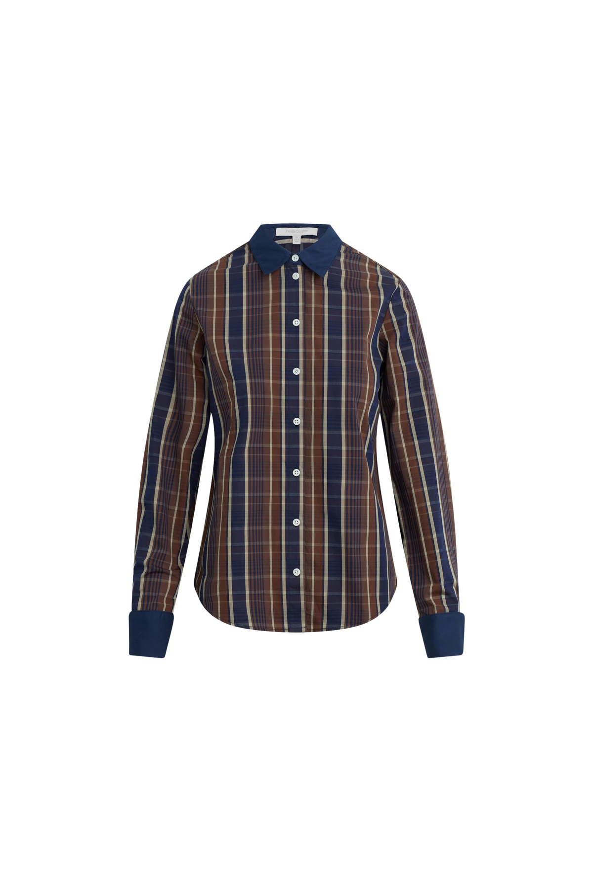 Favorite Daughter The Cuffed Statement Shirt in Toffee Plaid