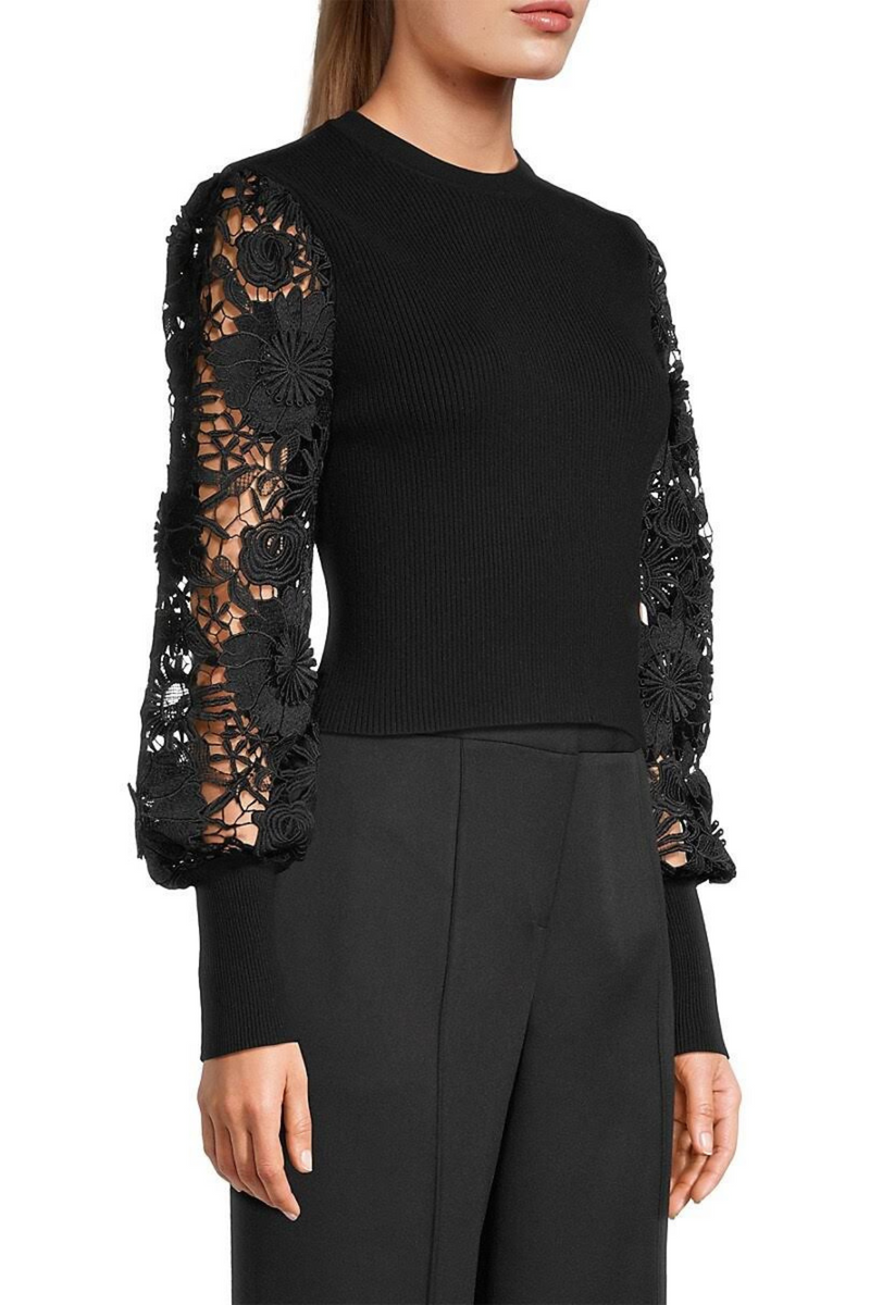 Milly Lace Sleeve Crew