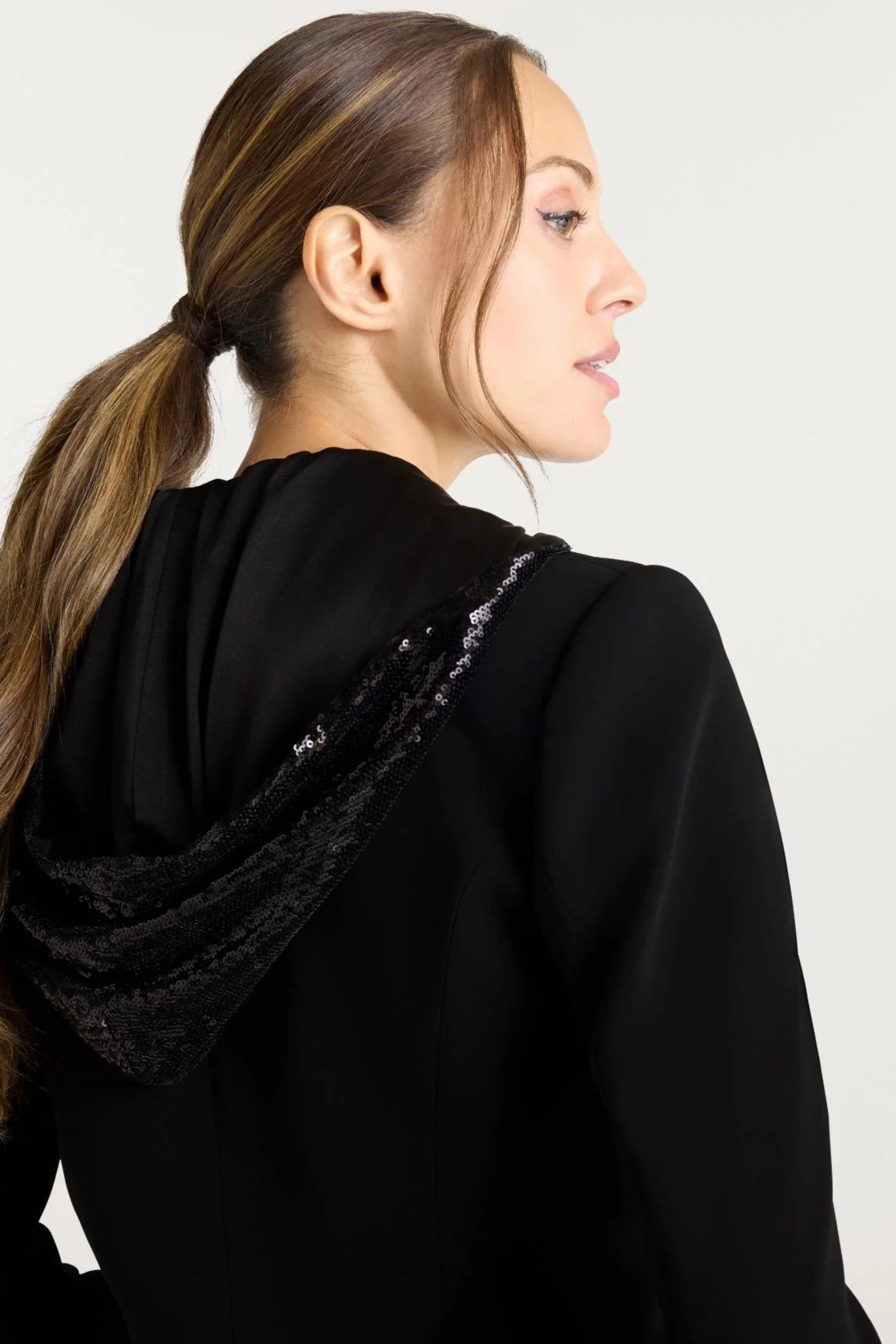 Cinq a Sept Sequin Hooded Le Petit Khloe