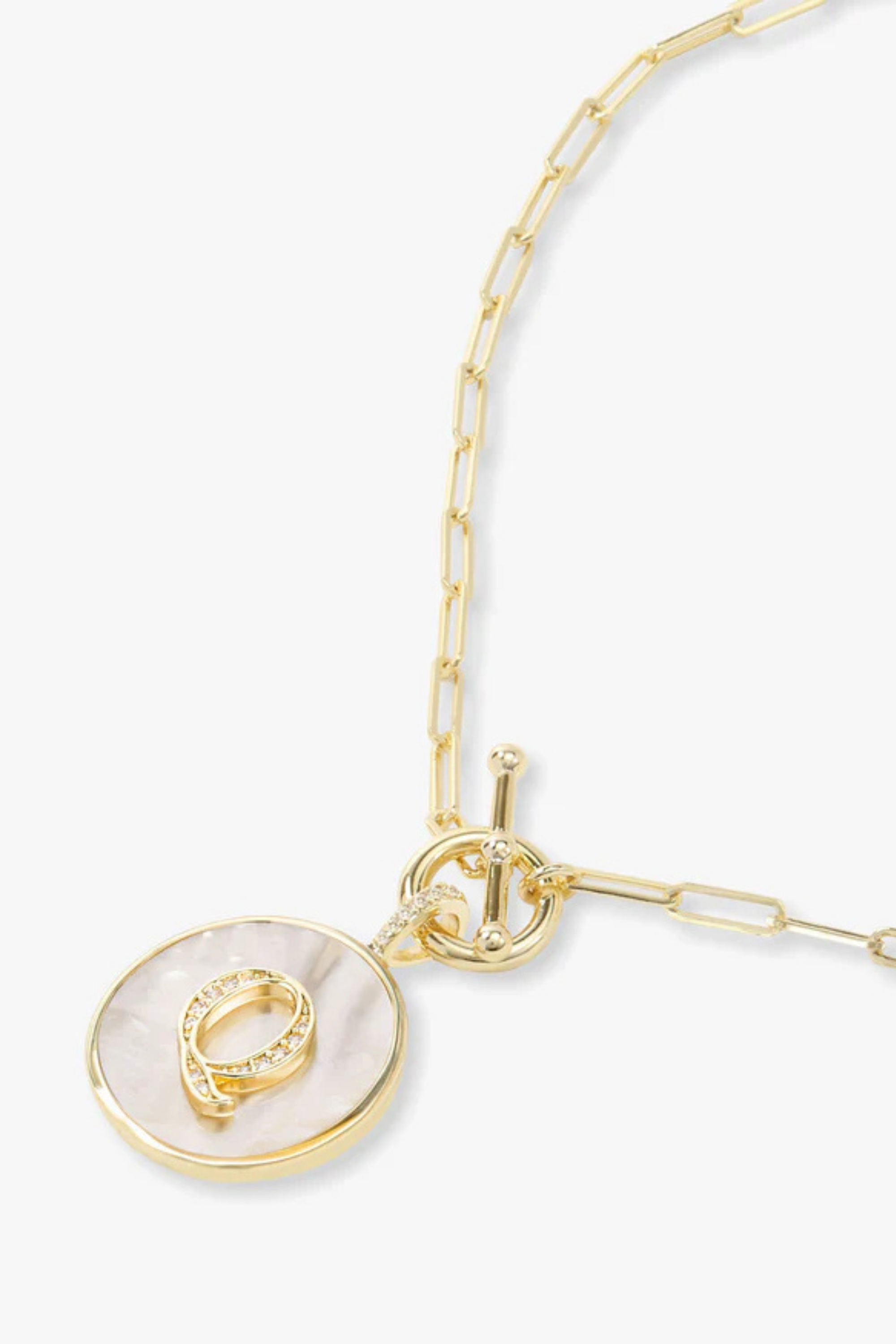 Melinda Maria Love Letters Medallion Necklace