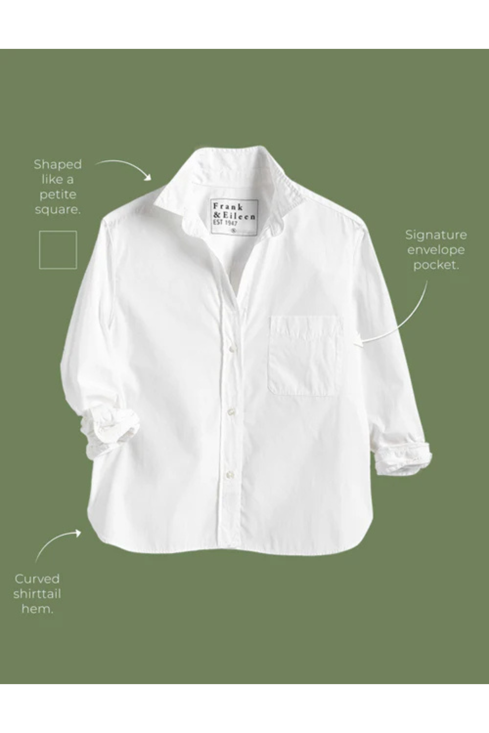 Frank & Eileen Silvio Untuckable Button-Up in White