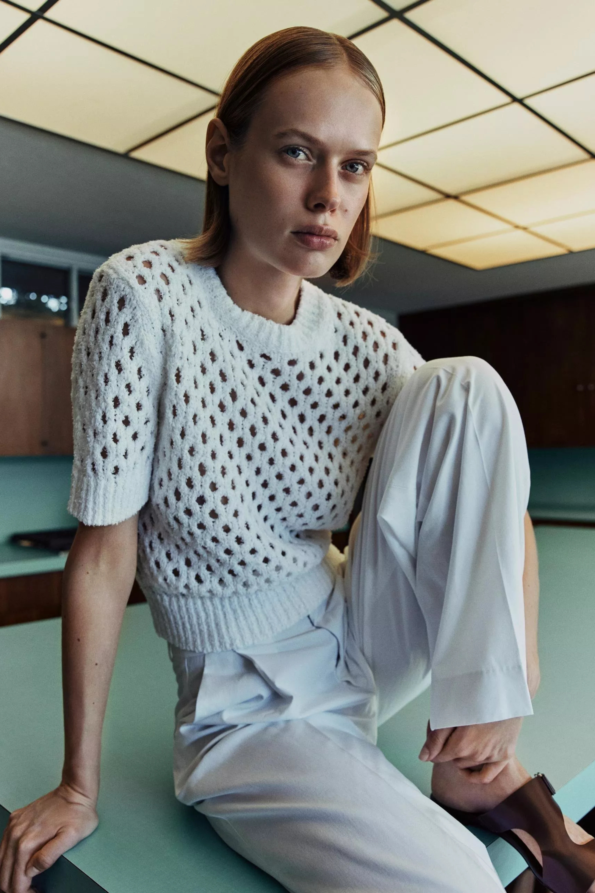 Vince Honeycomb Boxy Tee