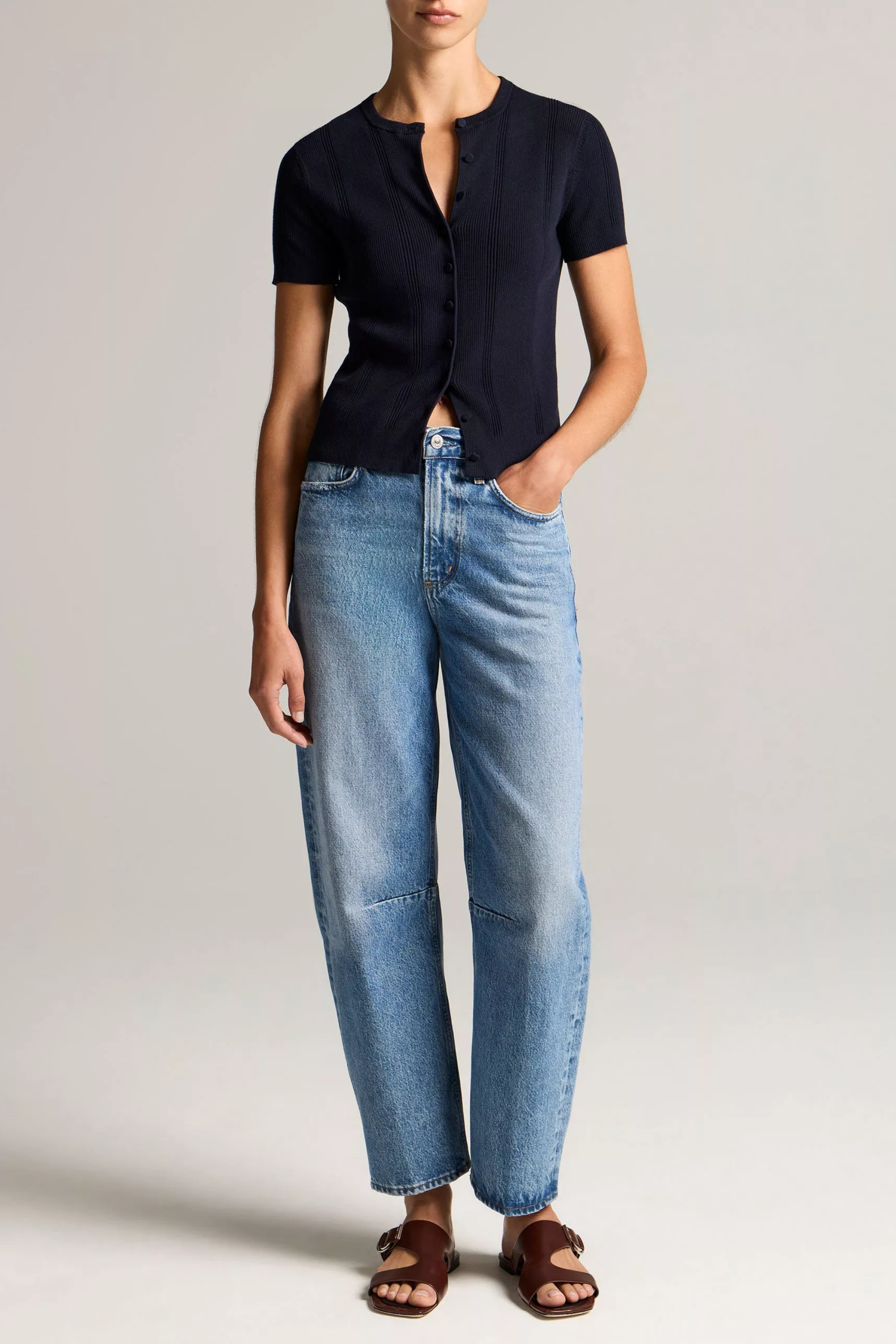 Vince S/S Rib Cardi