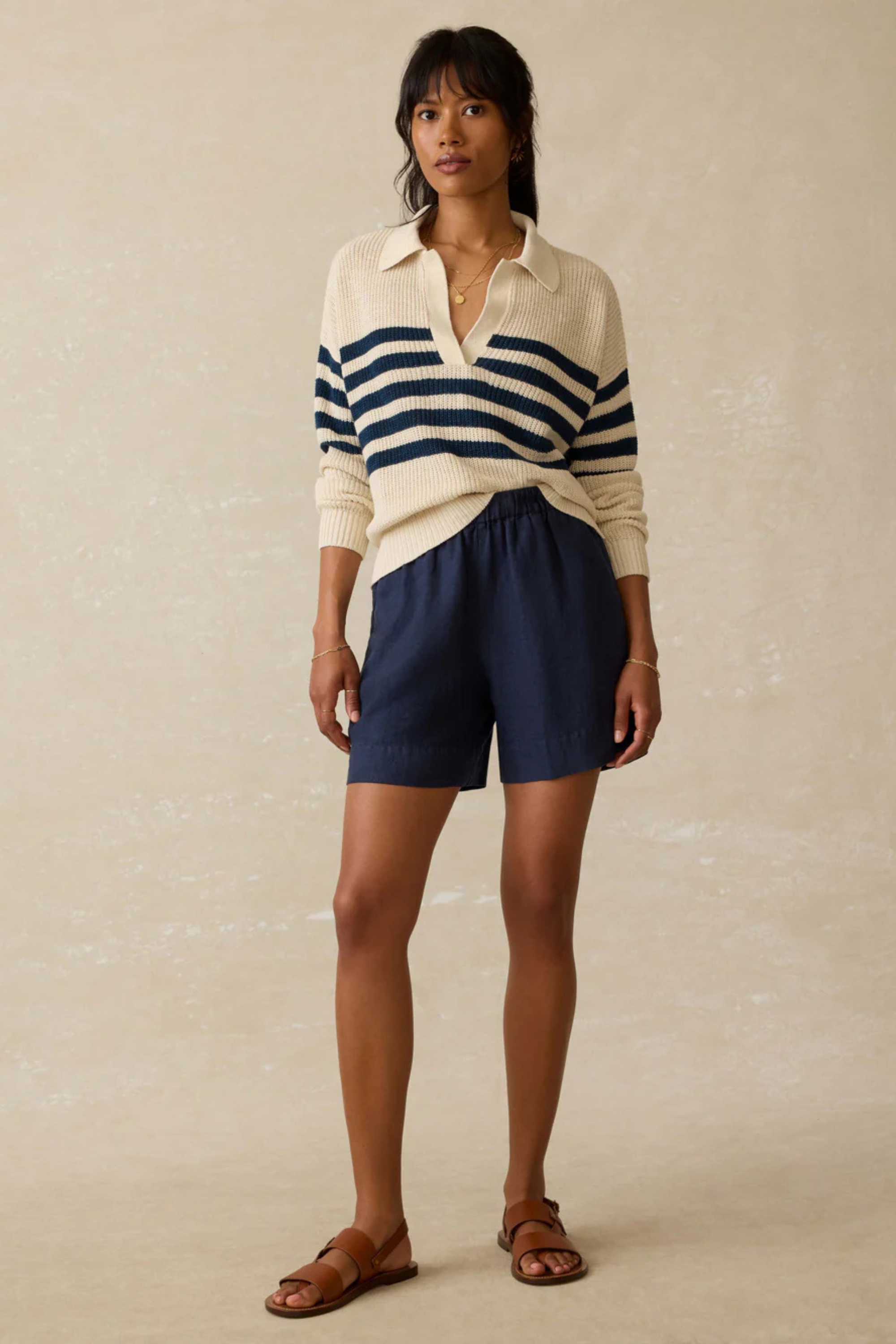 Faherty Miramar Linen Polo