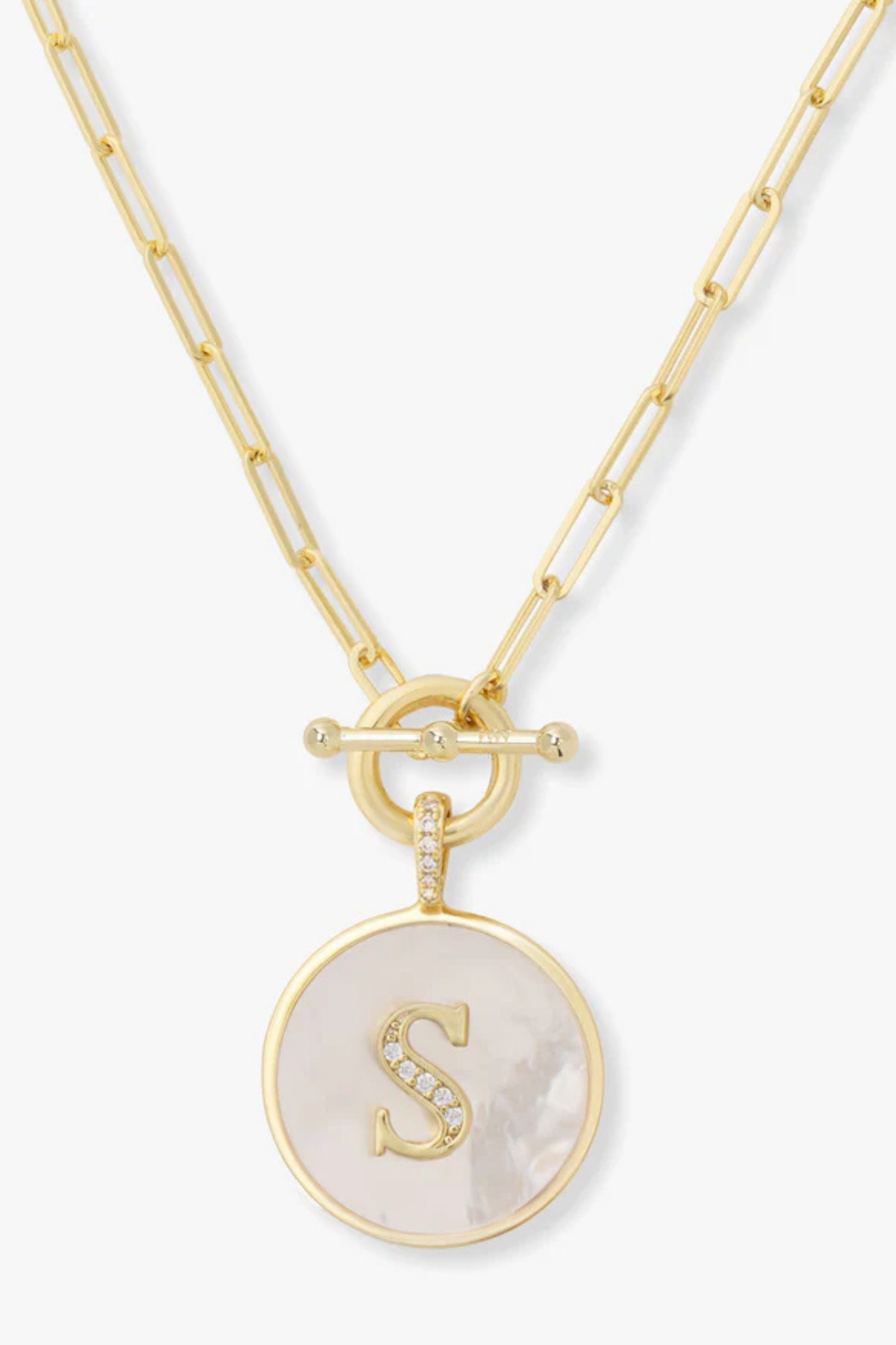 Melinda Maria Love Letters Medallion Necklace