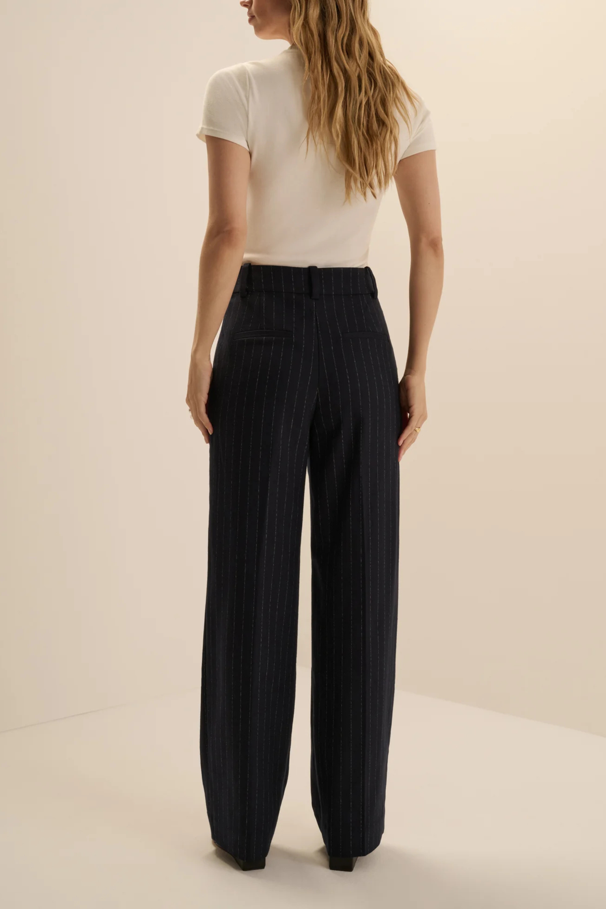 Favorite Daughter The Petite Favorite Pant in Navy Pin