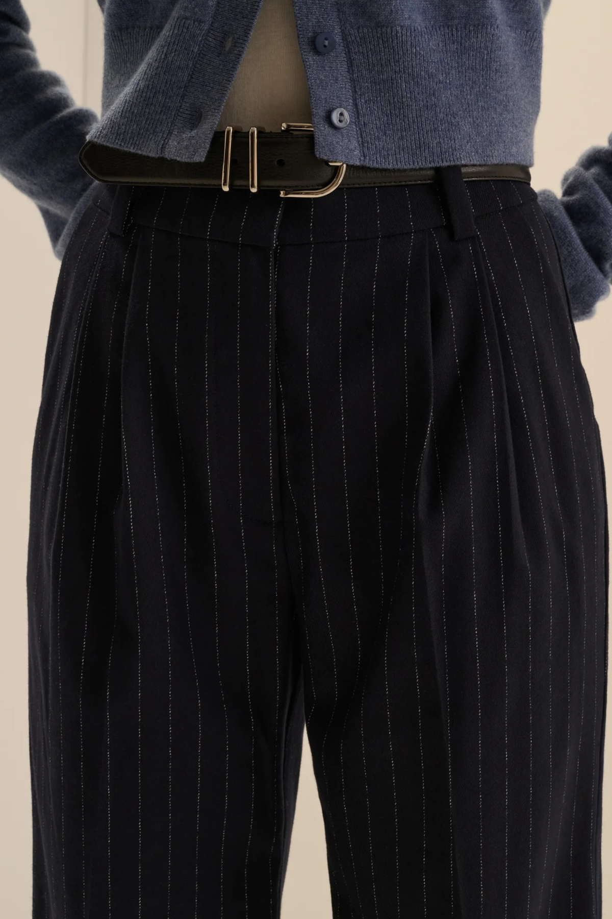 Favorite Daughter The Petite Favorite Pant in Navy Pin