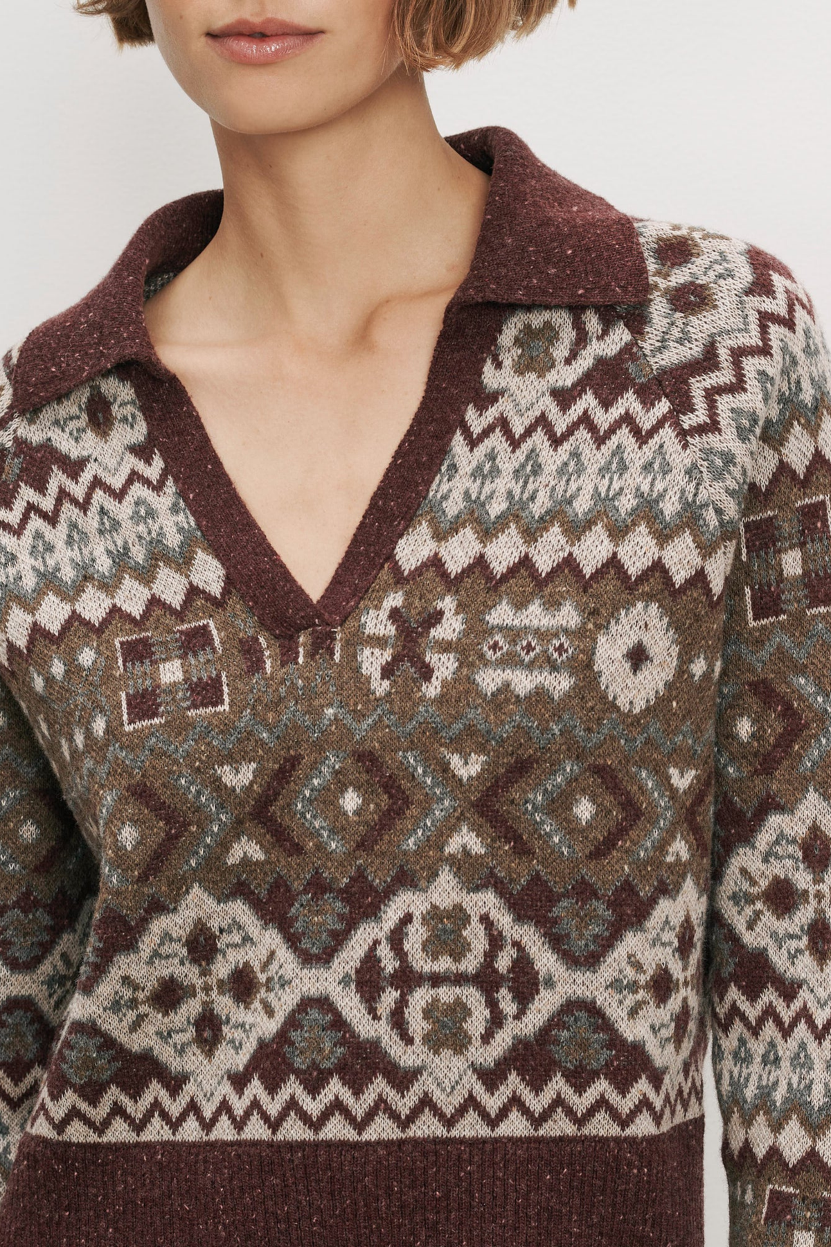 Veronica Beard Catania Fairisle Pullover