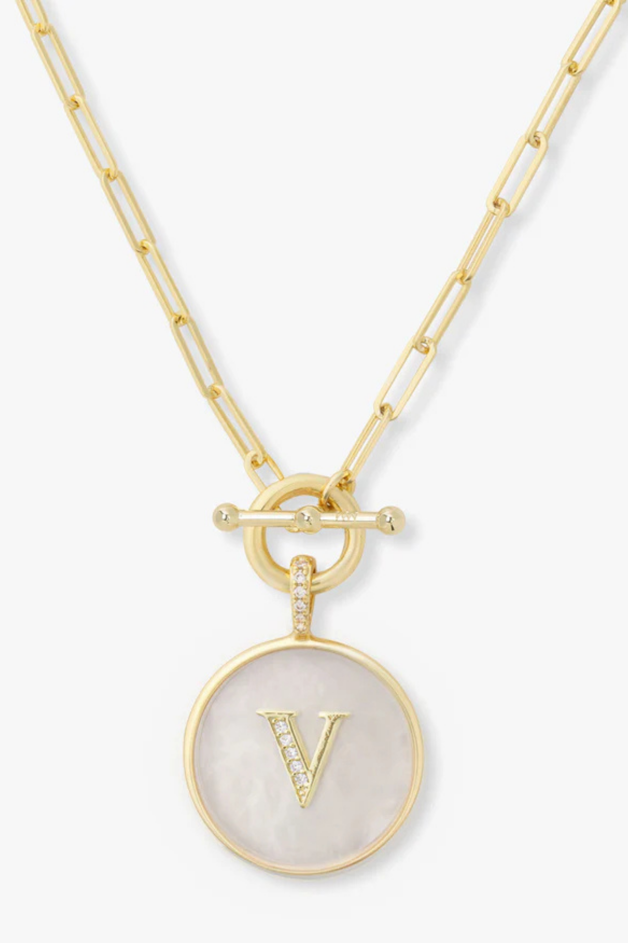Melinda Maria Love Letters Medallion Necklace
