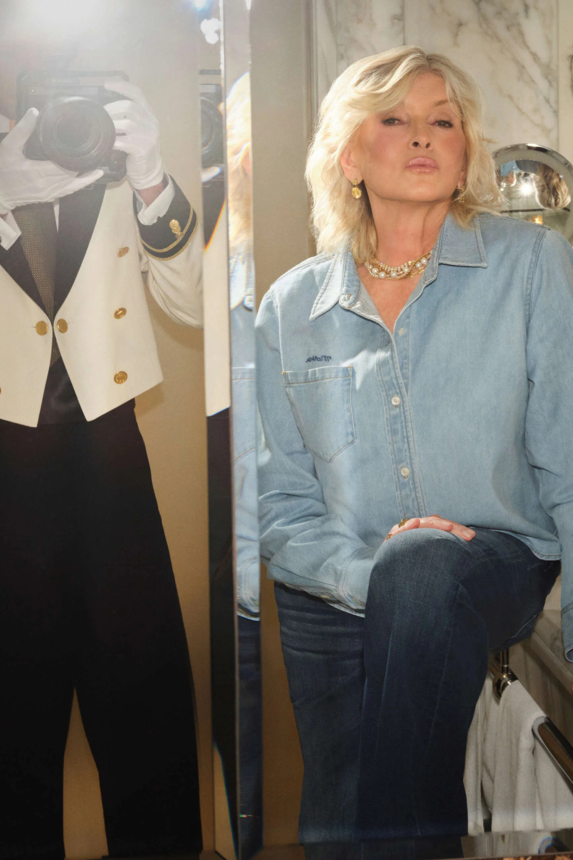 Mother The Honor Roll Embroidered Button Down