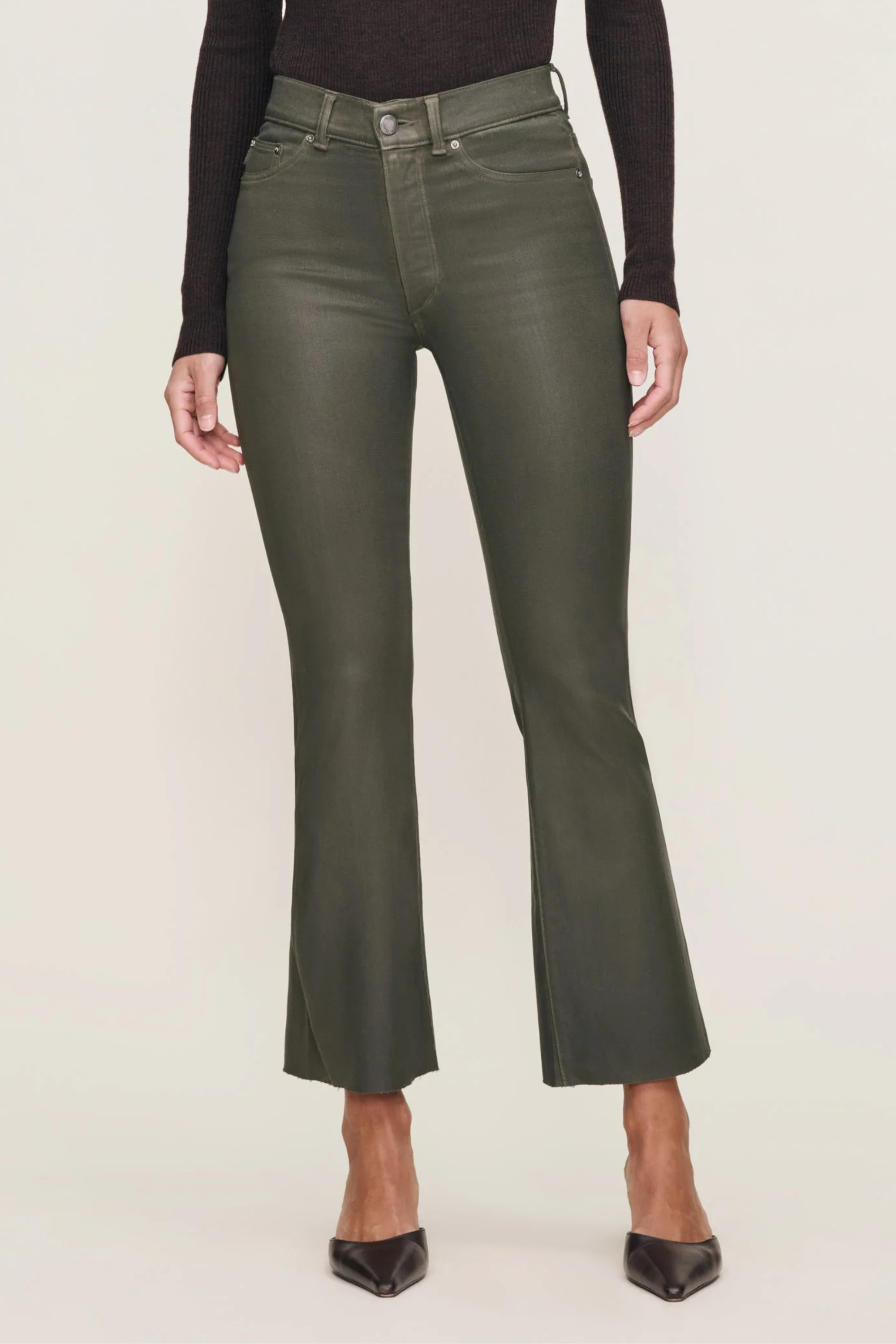 DL1961 Bridget Boot Crop Moss Coated