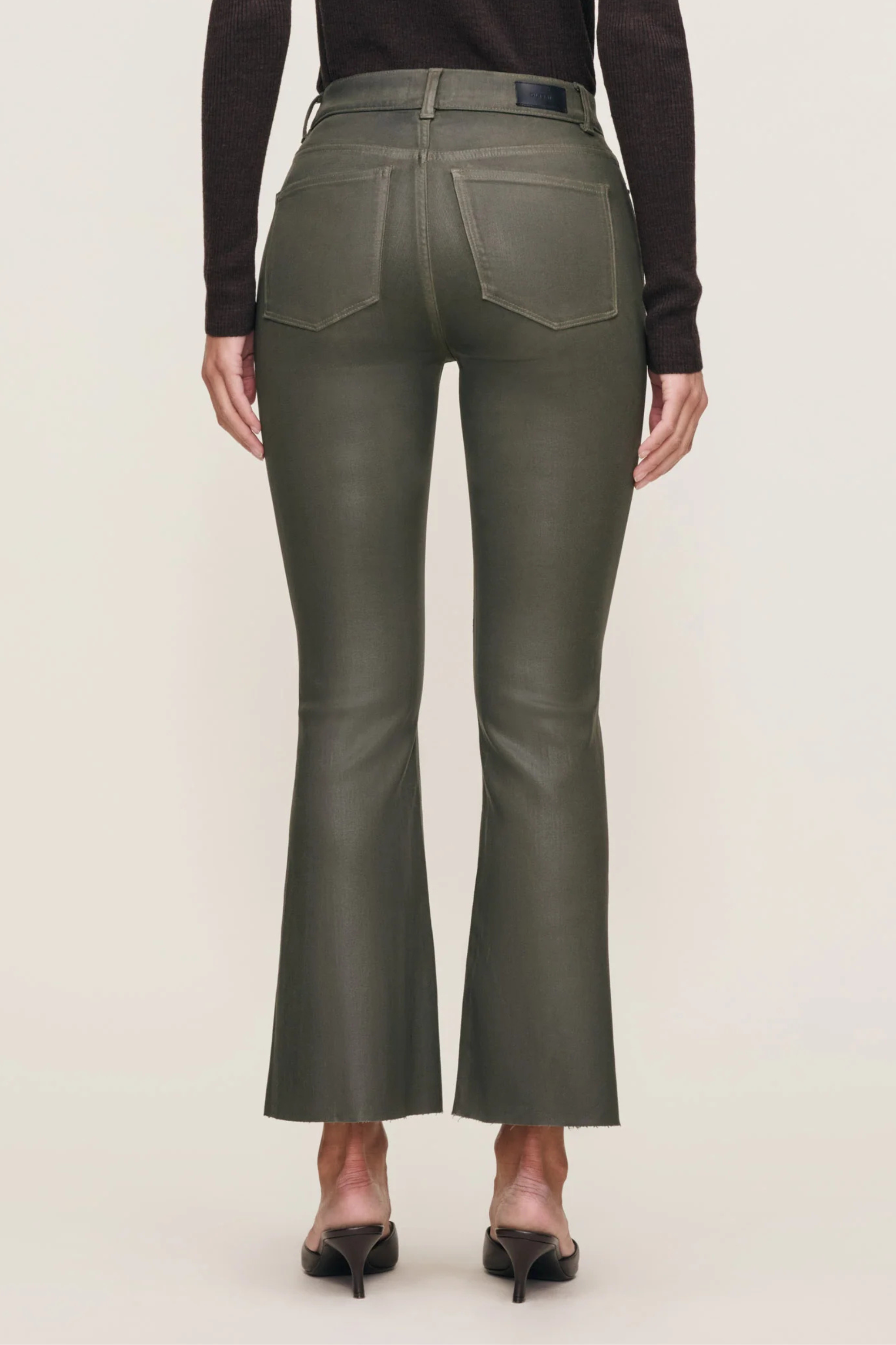 DL1961 Bridget Boot Crop Moss Coated