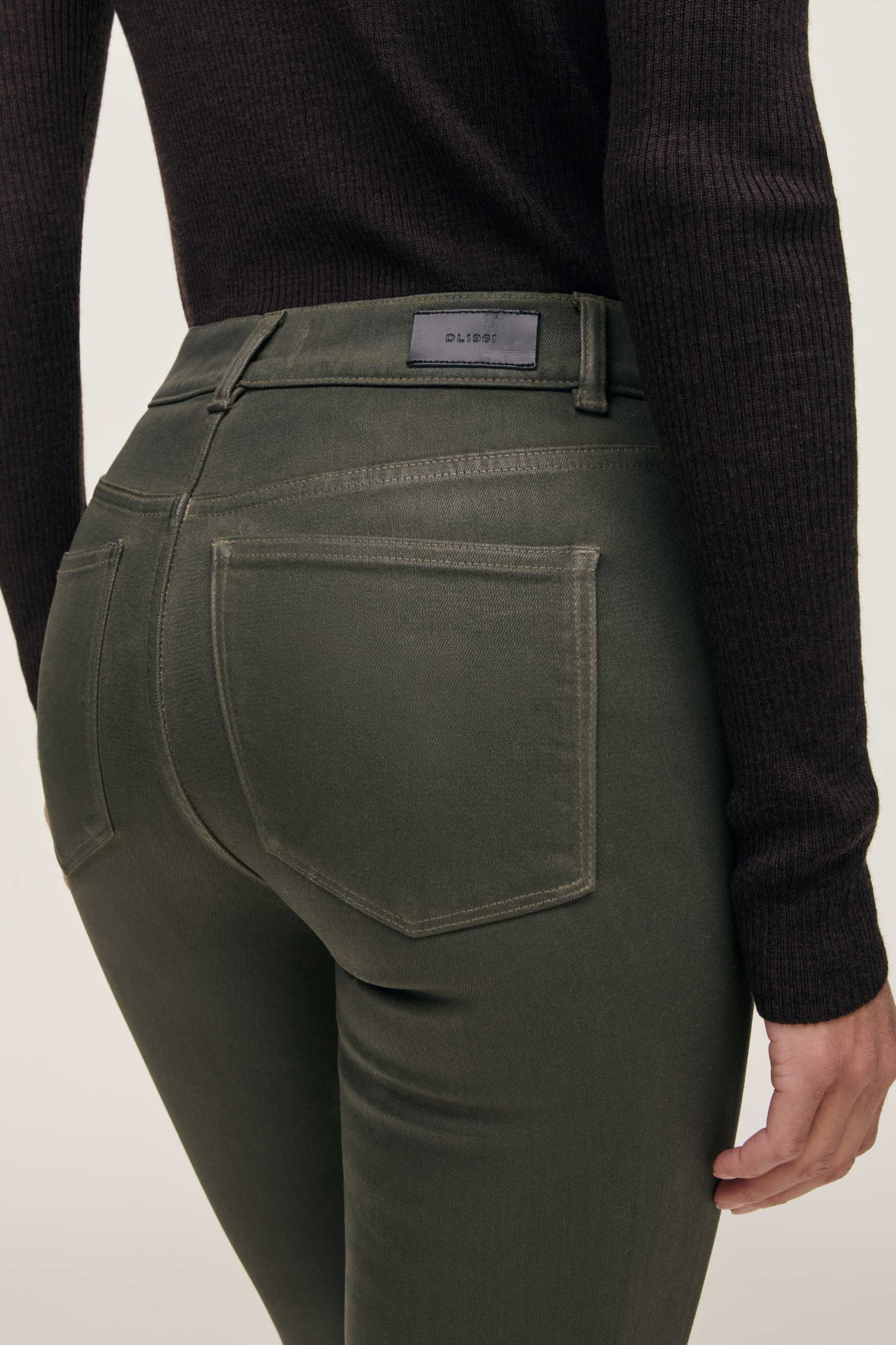 DL1961 Bridget Boot Crop Moss Coated