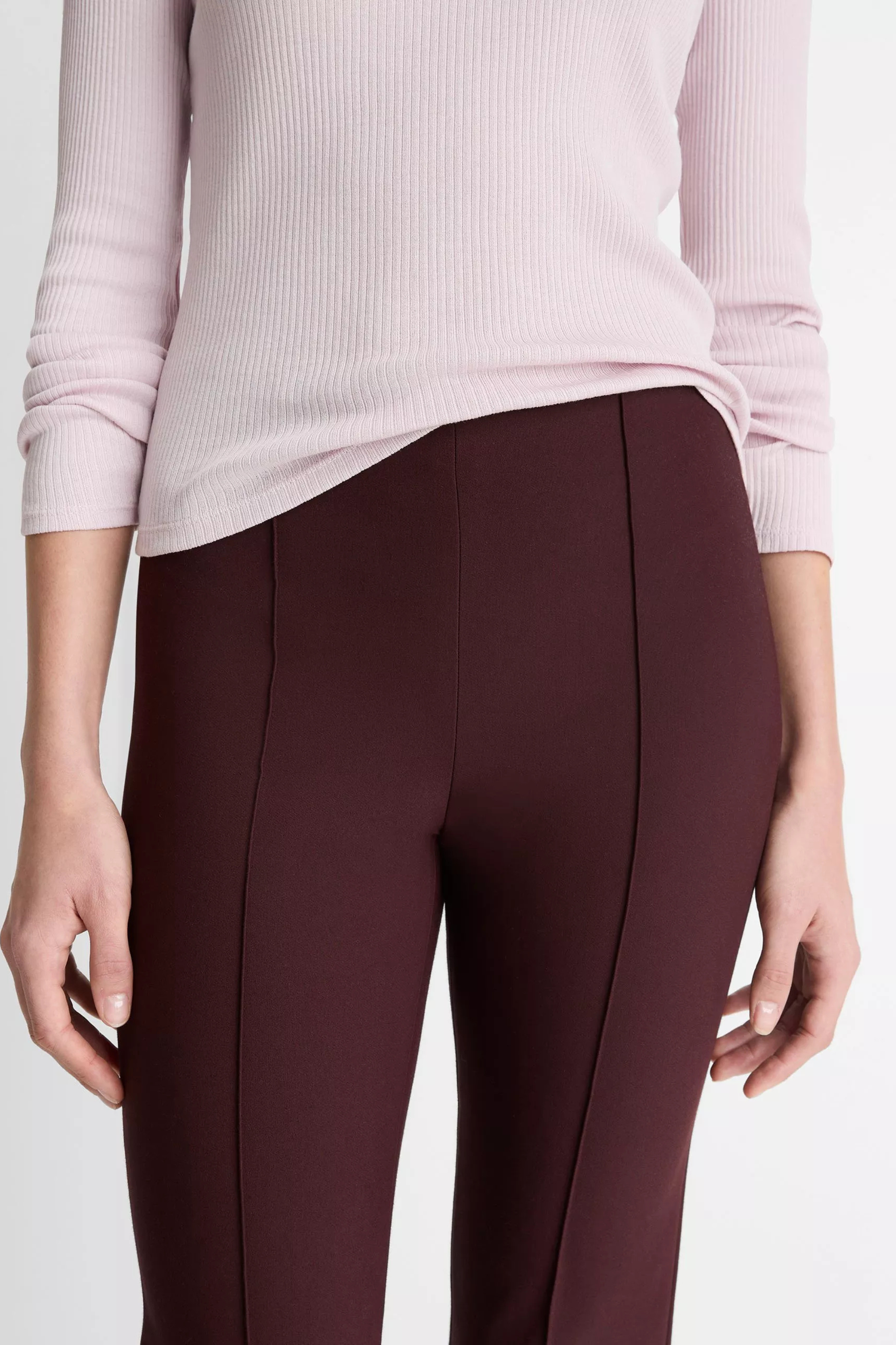 Vince Mid Rise Pintuck Crop Flare