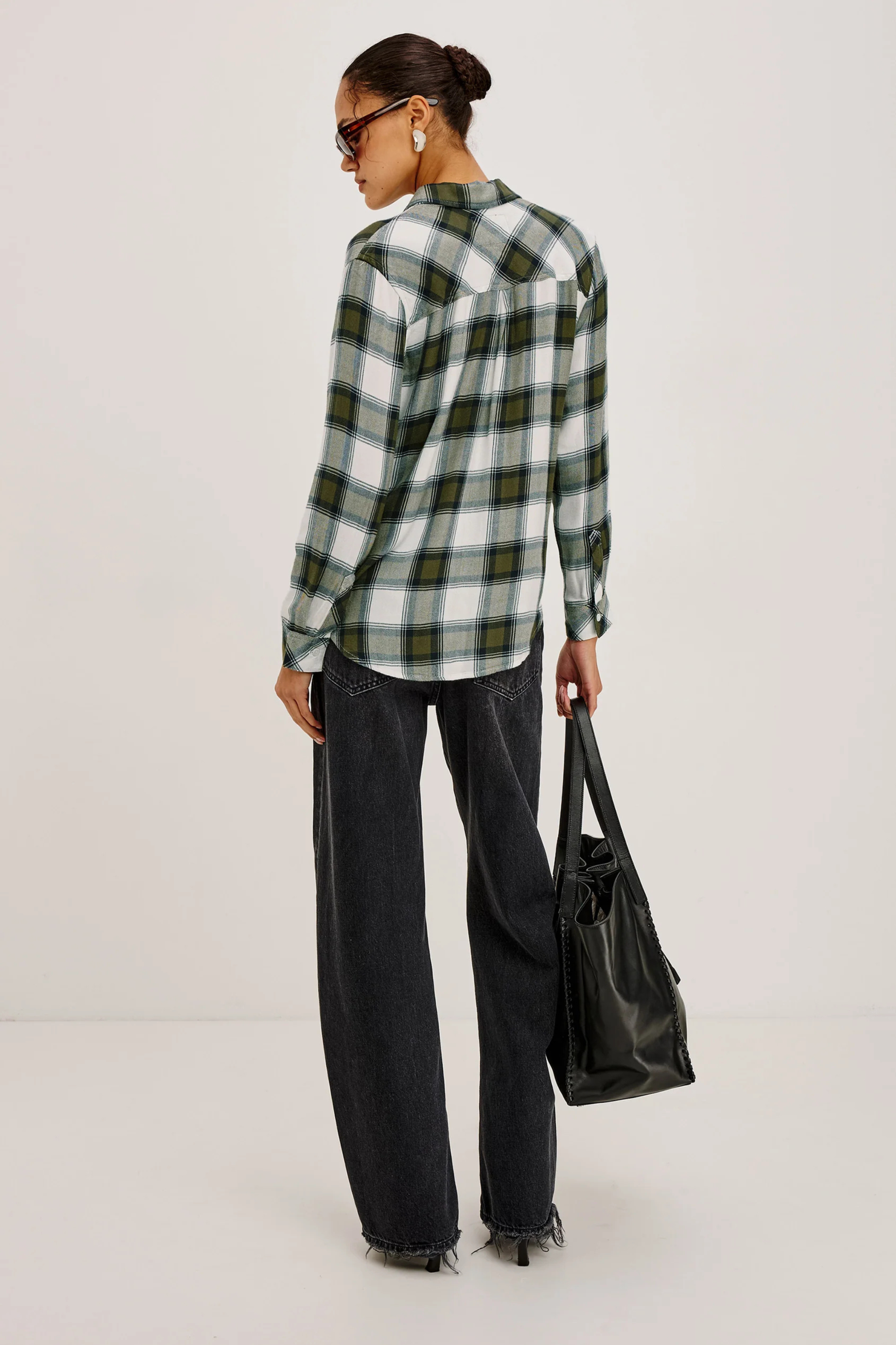 Rails Hunter Blouse in Olive Ivory