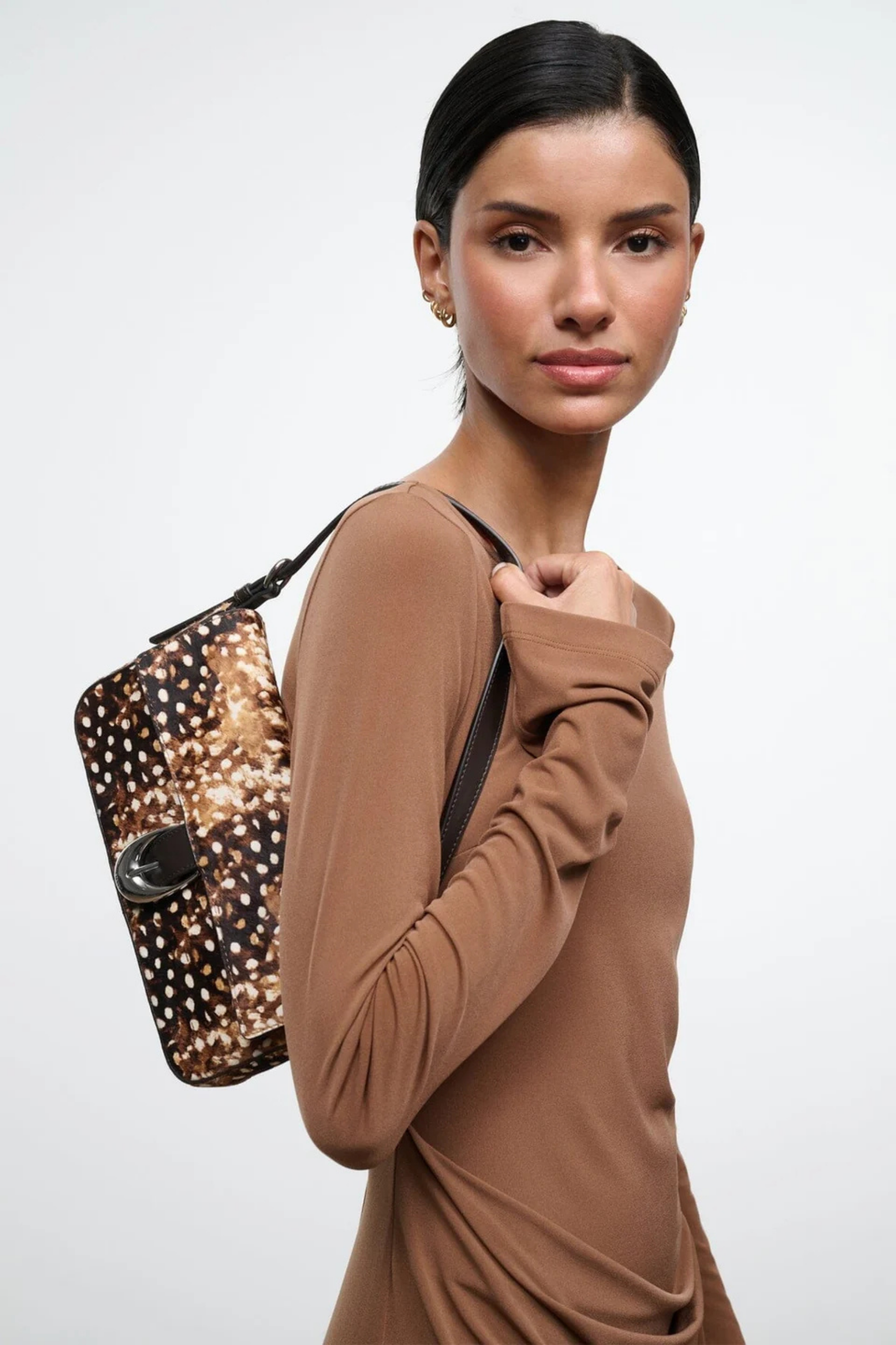 Staud HARLOW BAG FAWN HAIRCALF