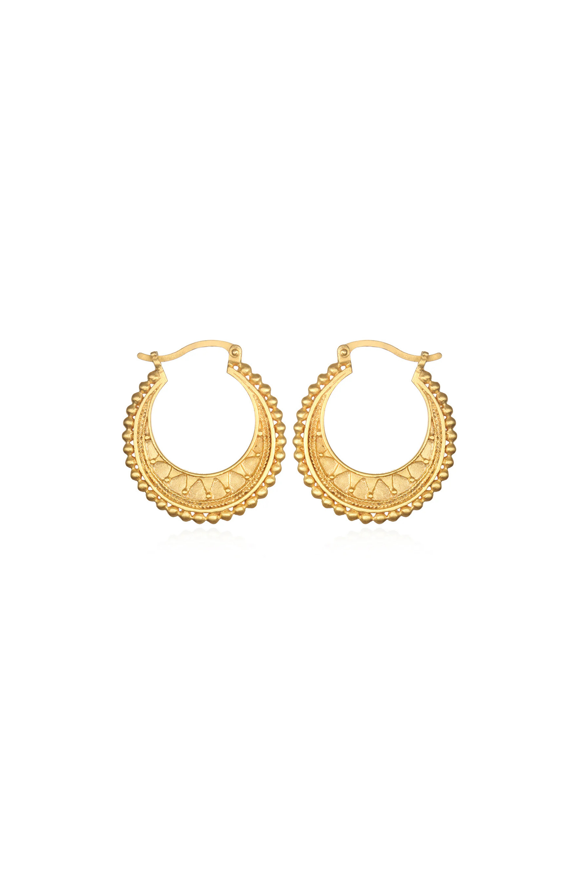 Satya Gold Mandala Hoop Earrings