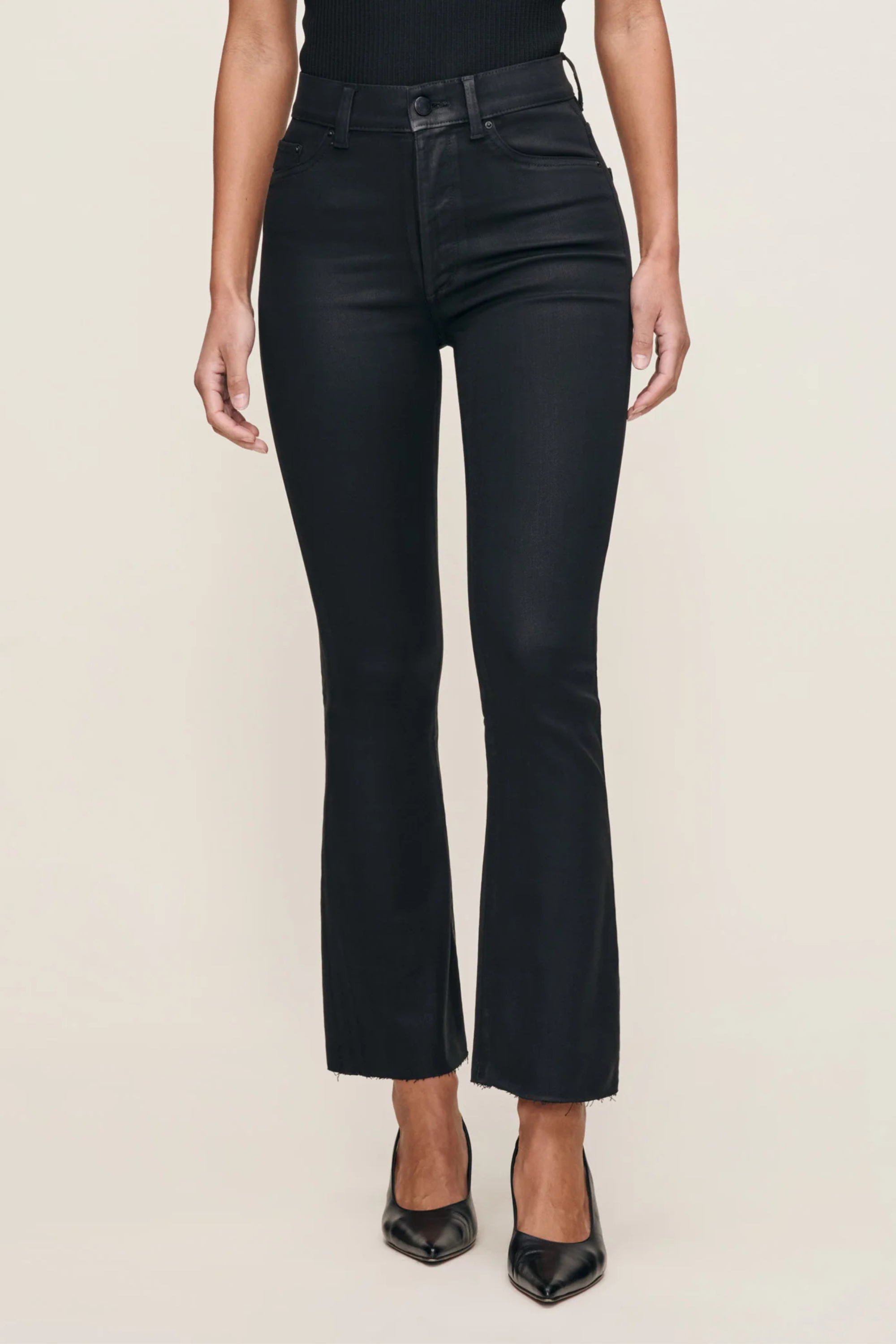 DL1961 Bridget Boot Crop Black Coated