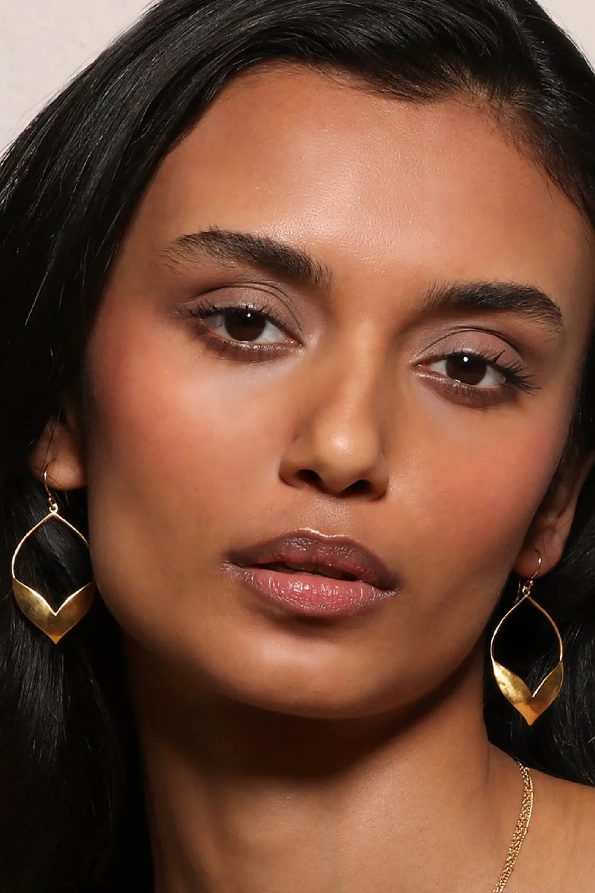 Satya Lotus Petal Hoop Linear Earrings