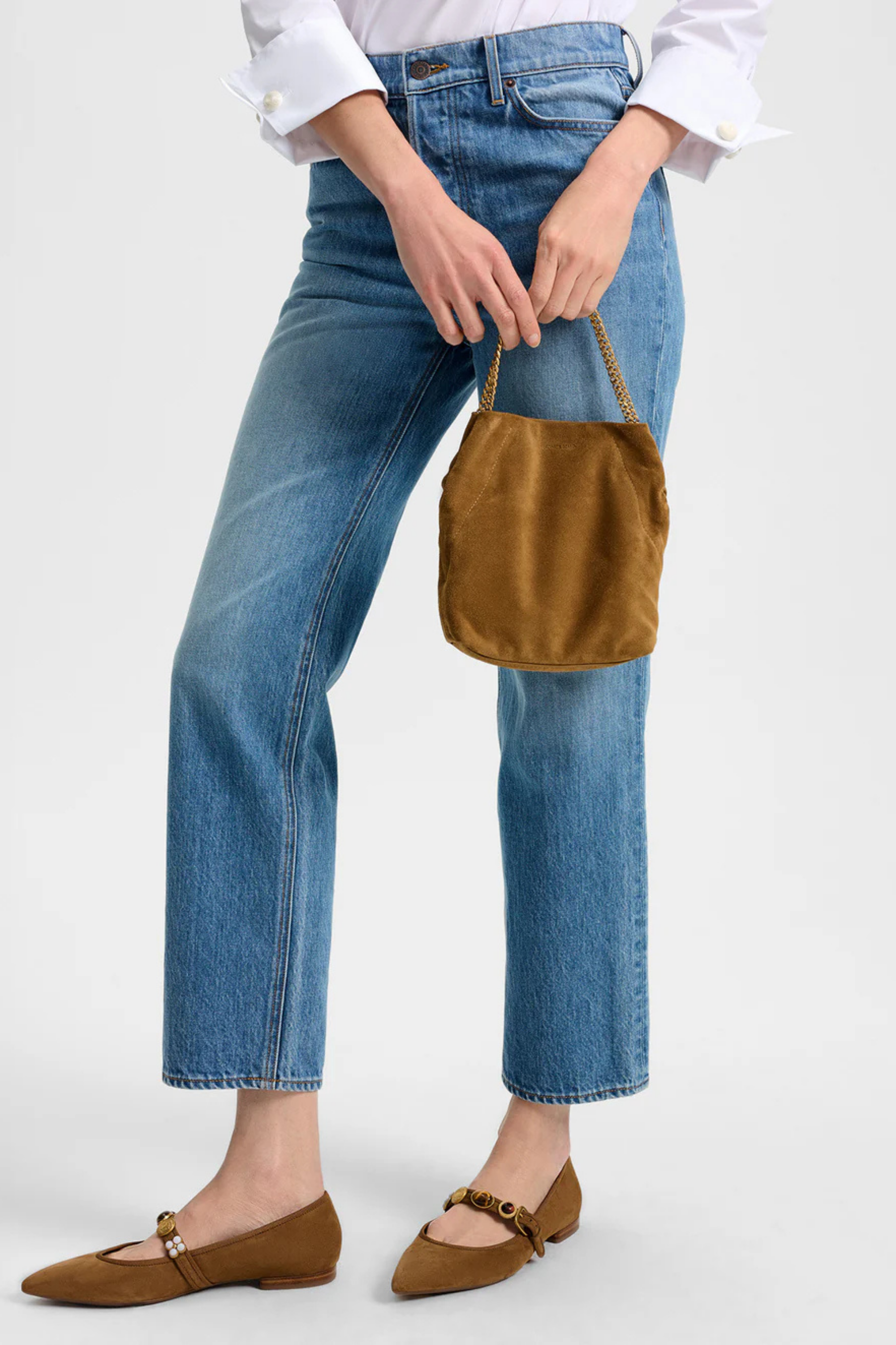 Veronica Beard Small Suede Slouch Shoulder Bag