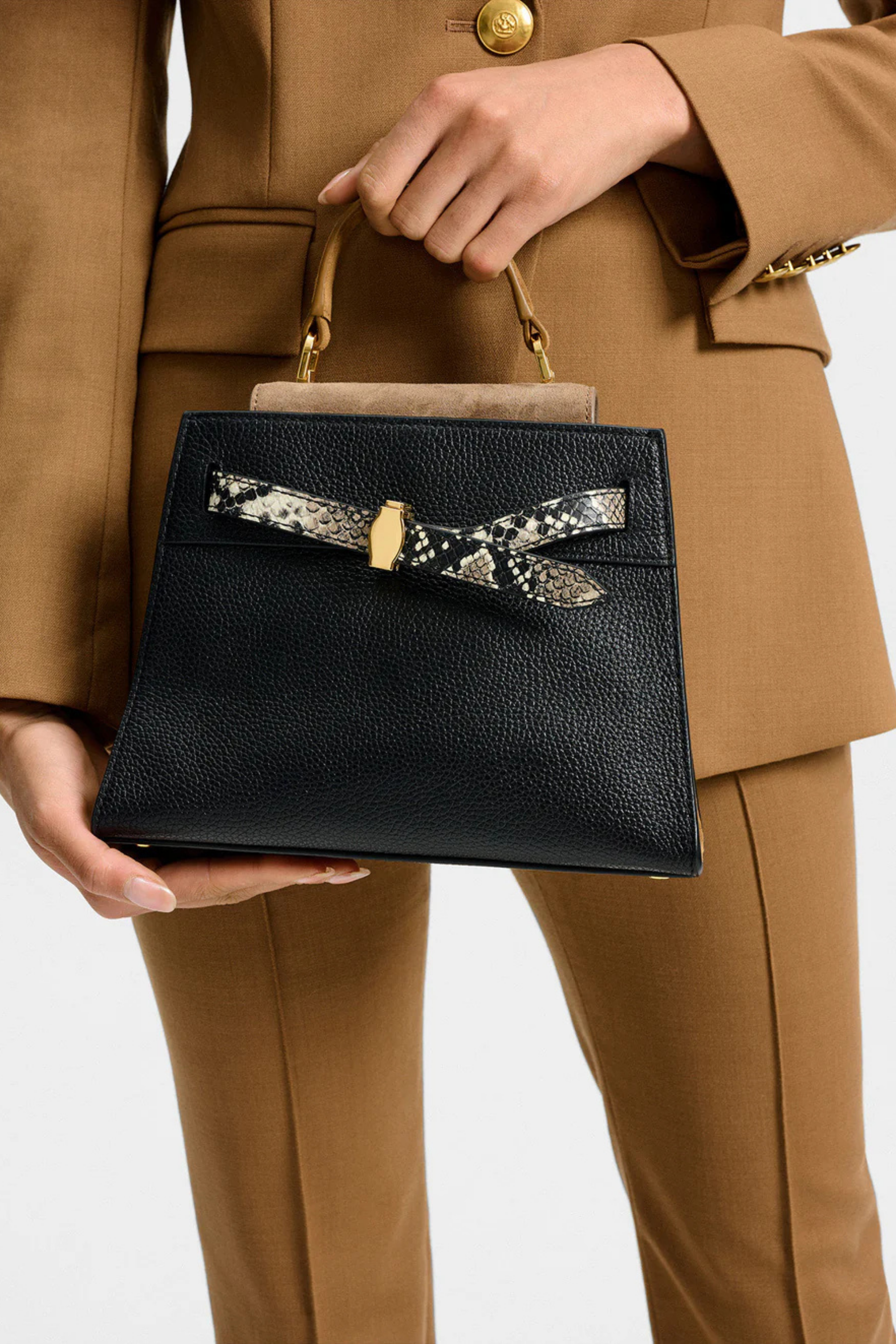 Veronica Beard Colorblock Dash Top Handle Bag