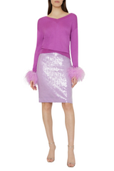 Milly Feather Cuff Sweater