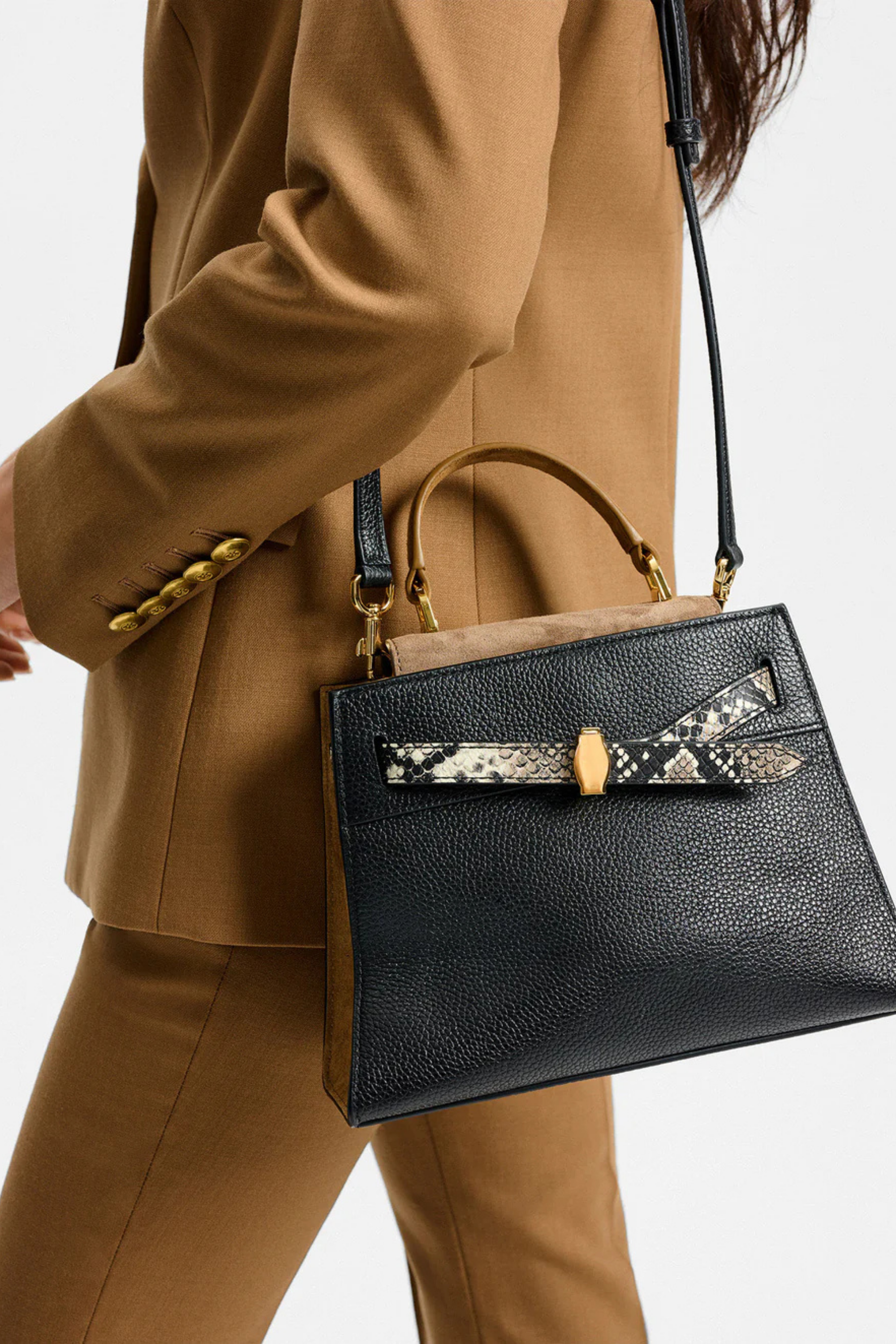Veronica Beard Colorblock Dash Top Handle Bag