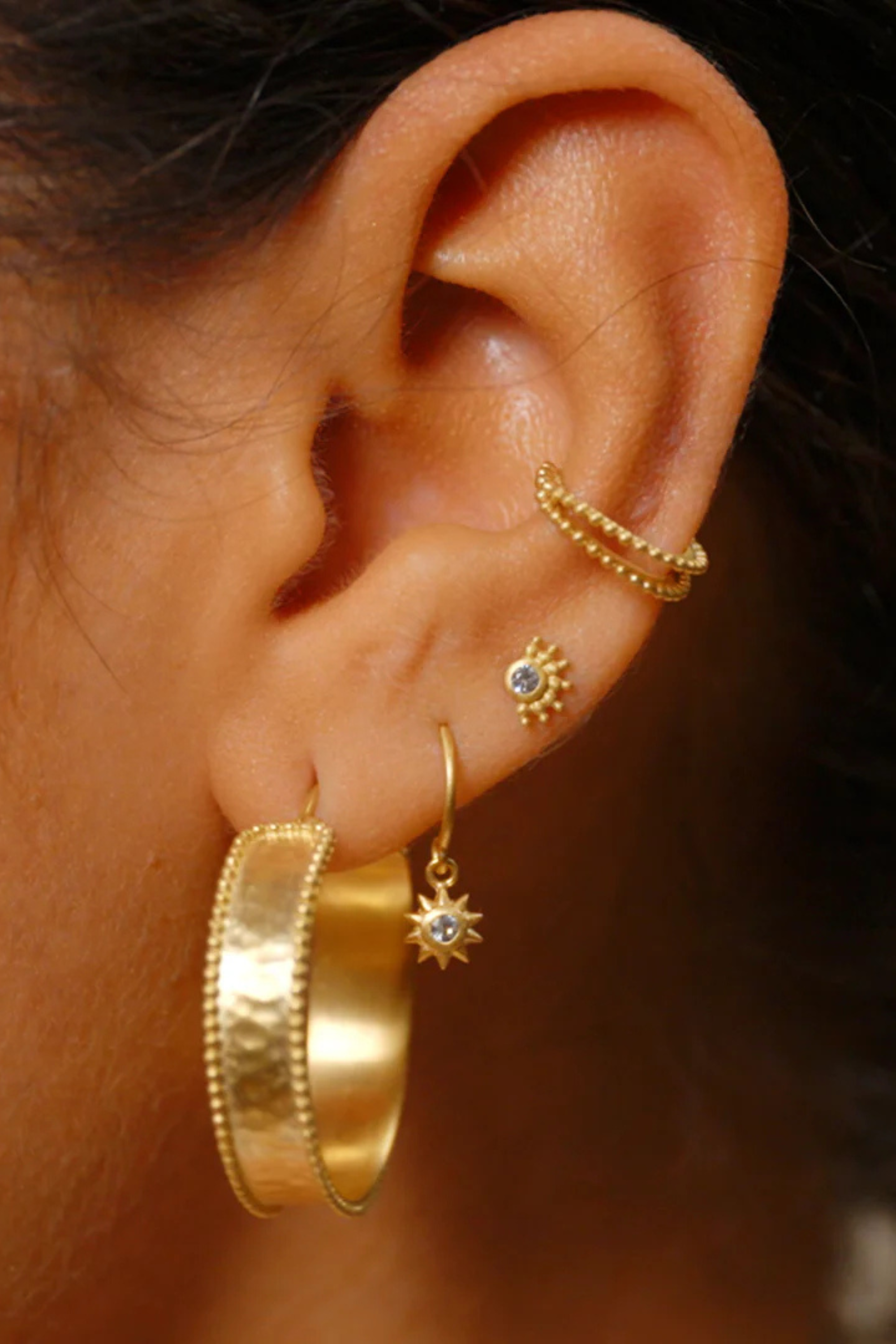 Satya Bold Spirit Gold Hoops