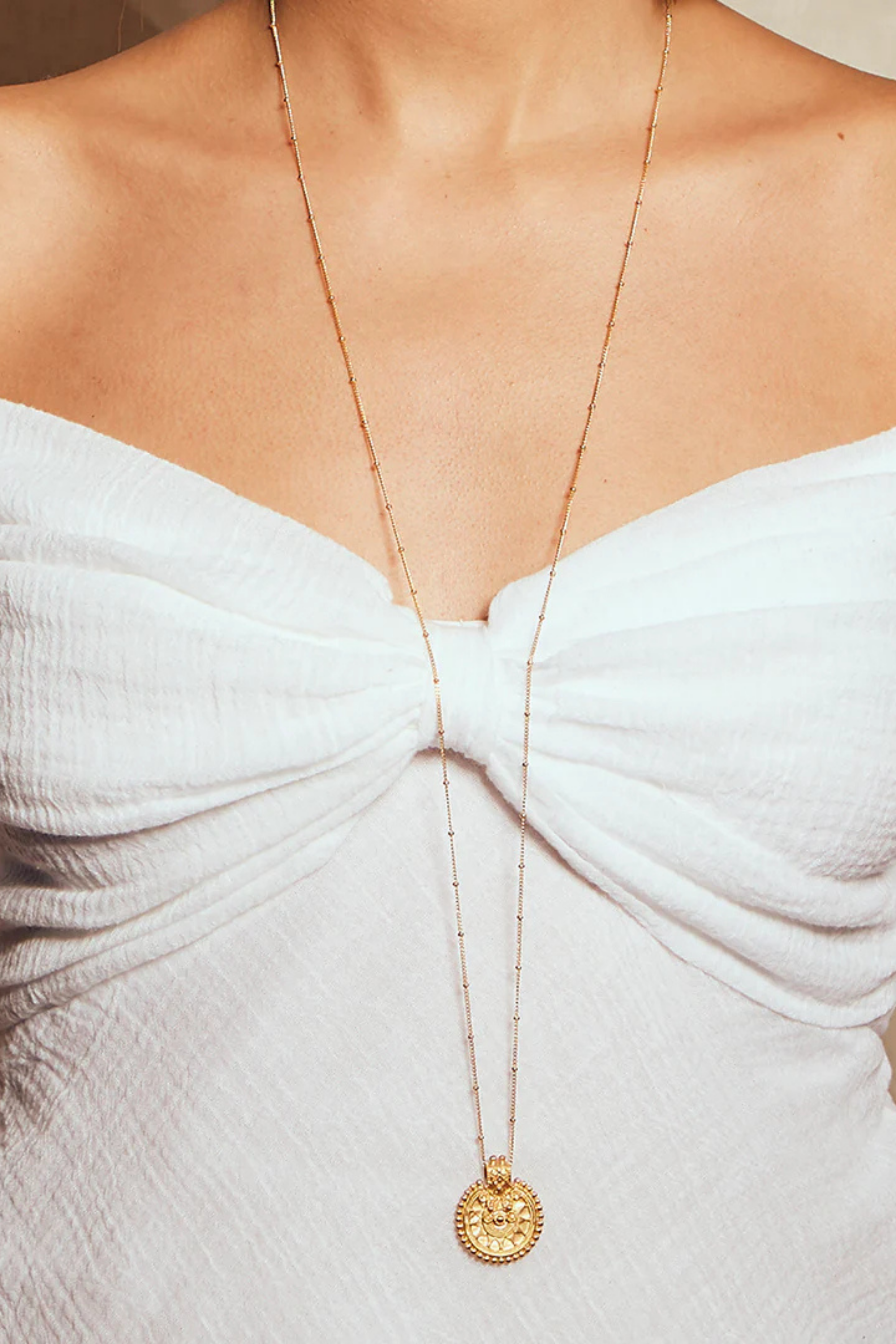 Satya 36" Gold Mandala Necklace