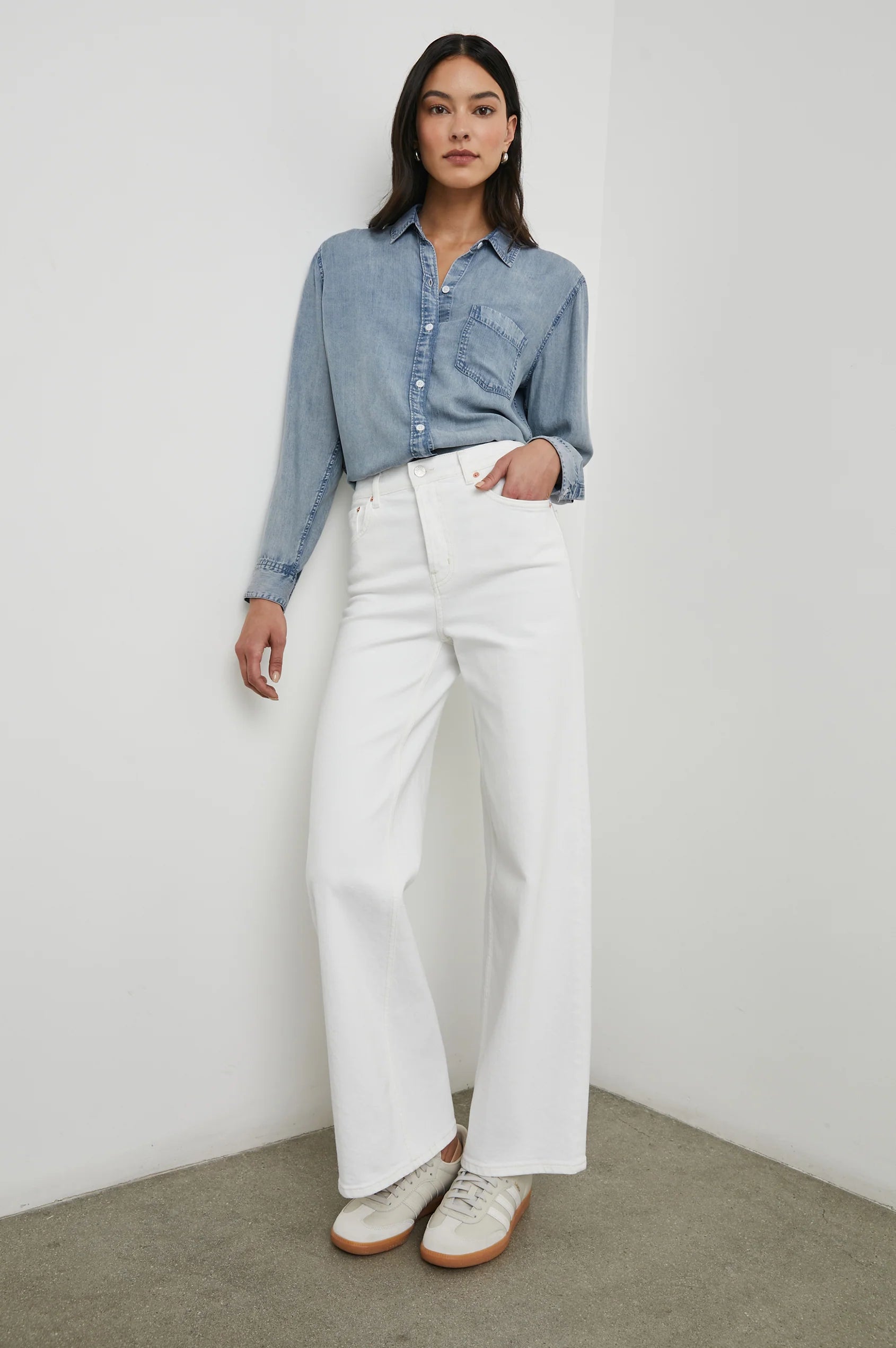 Rails Ingrid Blouse in Med Vintage Cloud Wash