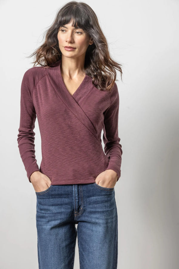 Lilla P Shawl Wrap Top