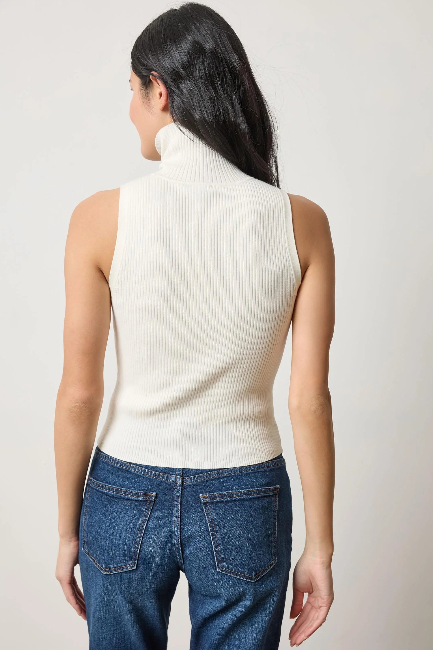 Lilla P Ribbed Sleeveless Sweater
