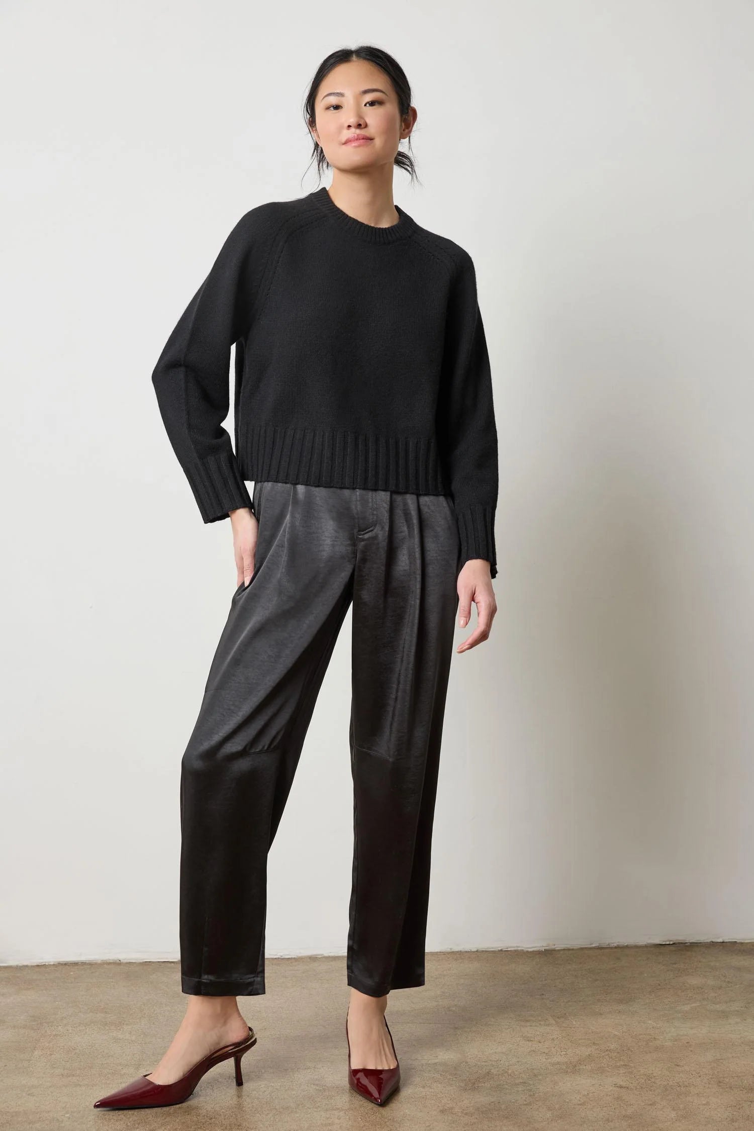 Lilla P Saddle Sleeve Sweater