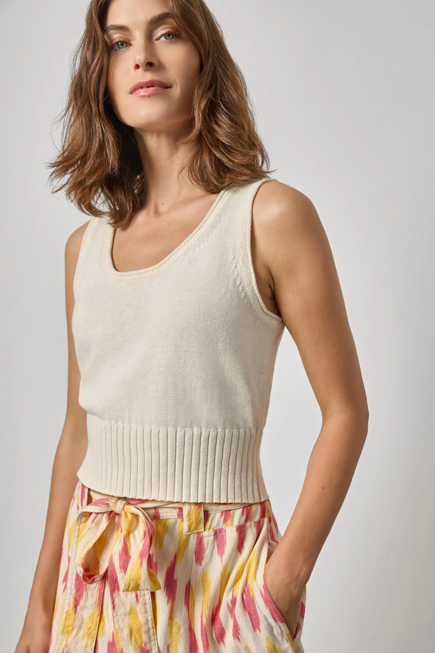 Lilla P Scoop Tank Sweater