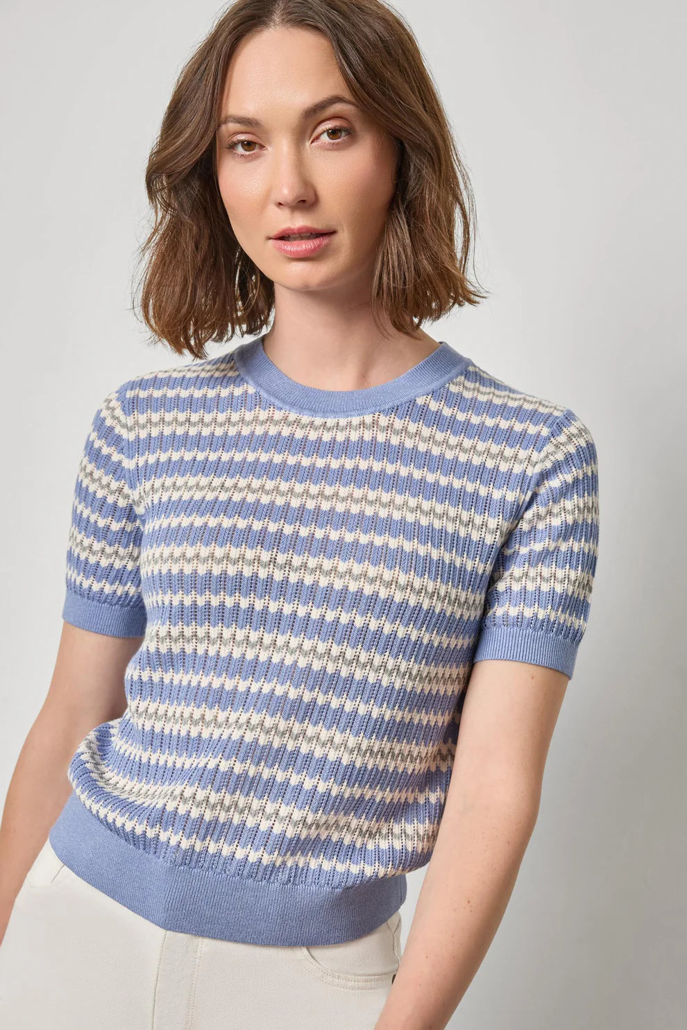 Novelty Stripe Crewneck