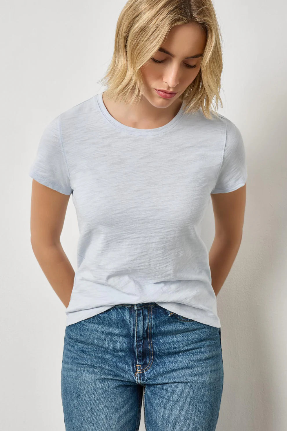 Lilla P Short Sleeve Backseam Crew
