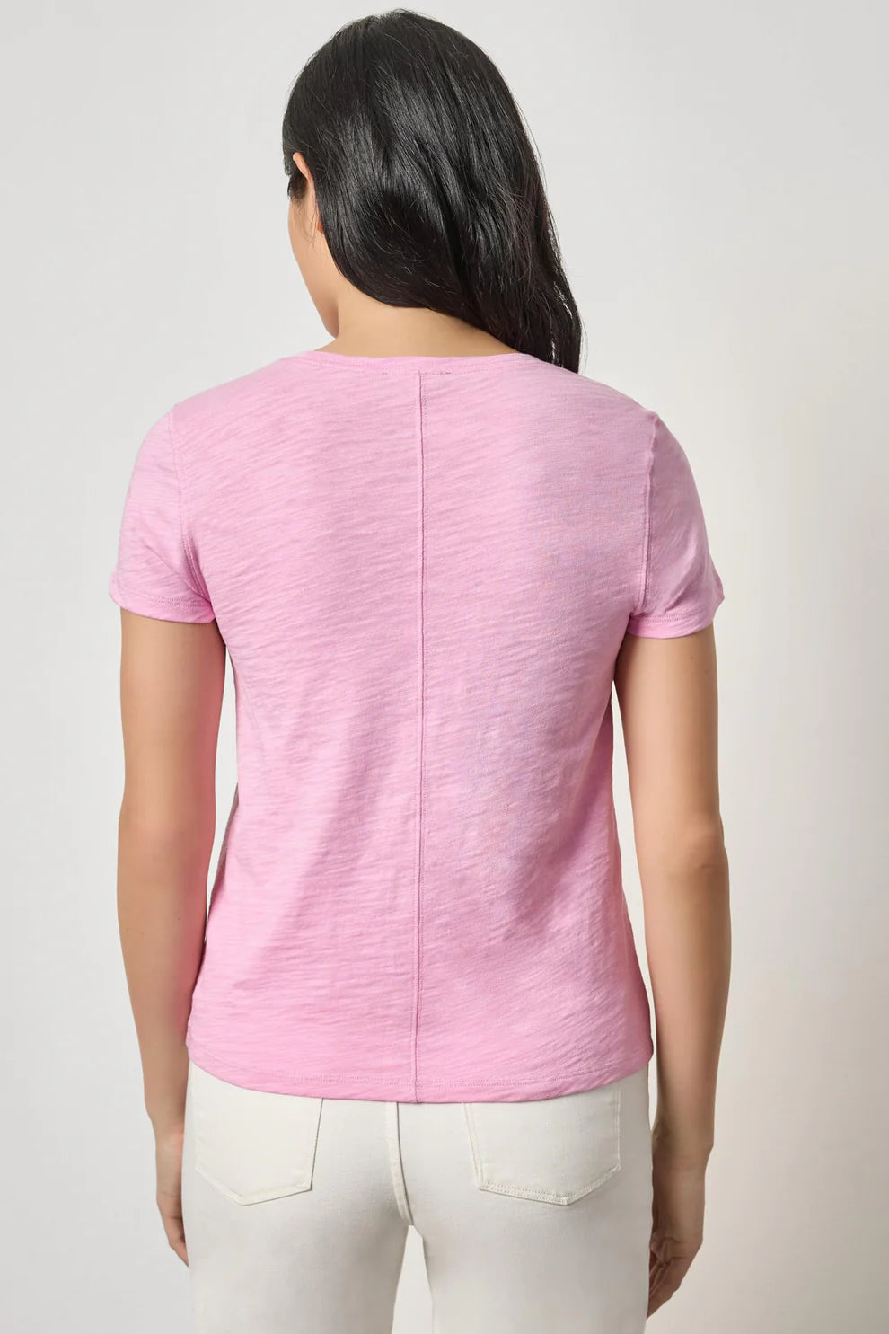 Lilla P Short Sleeve Backseam Crew