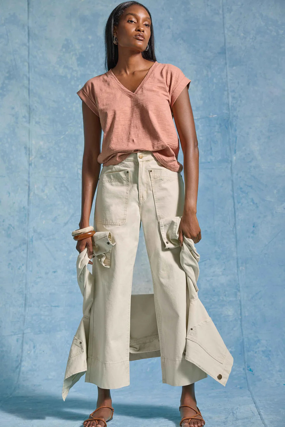 Lilla P Short Sleeve Backseam VNeck