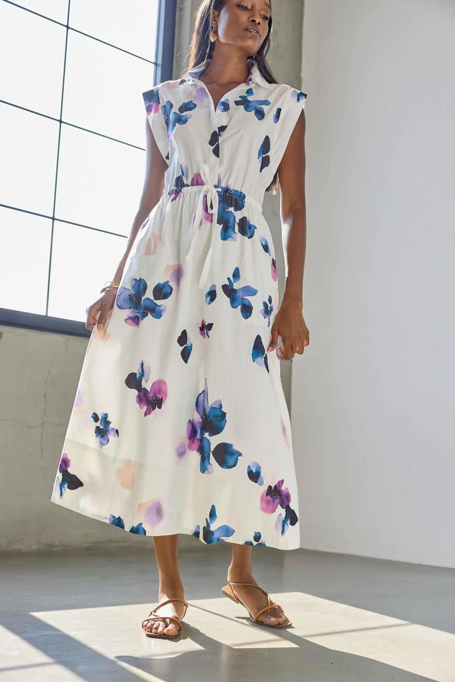 Lilla P Gusset Sleeve Maxi Dress
