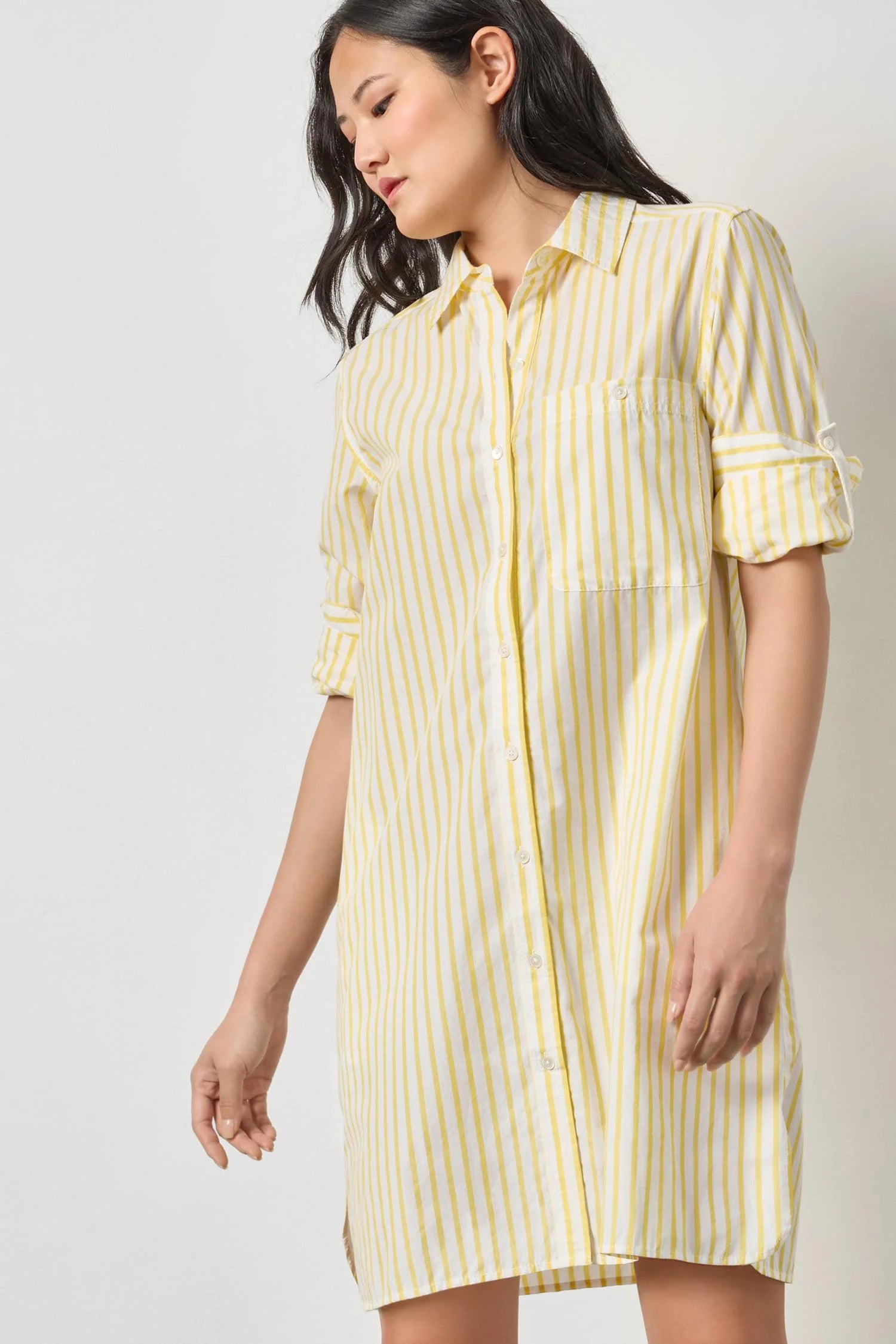 Lilla P Striped Shirt Dress