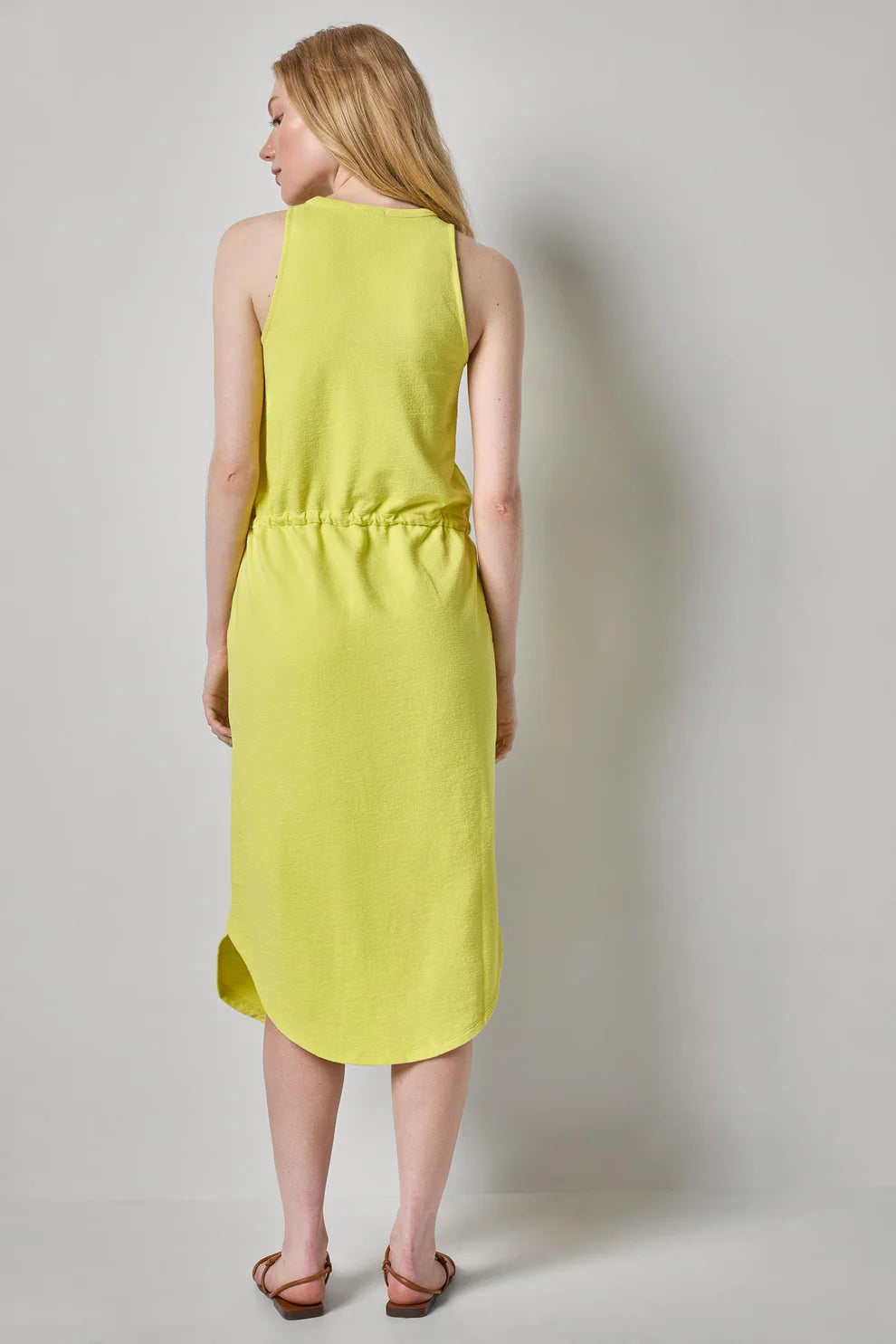 Lilla P Textured Terry Shirttail Midi Dress
