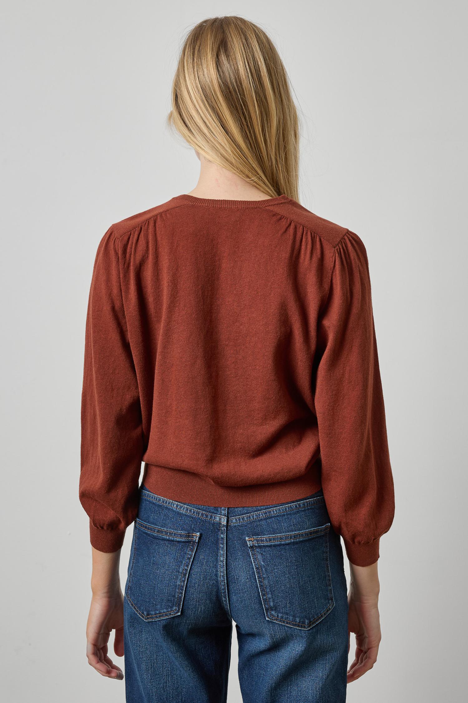 Lilla P V-Neck Blouson Sweater