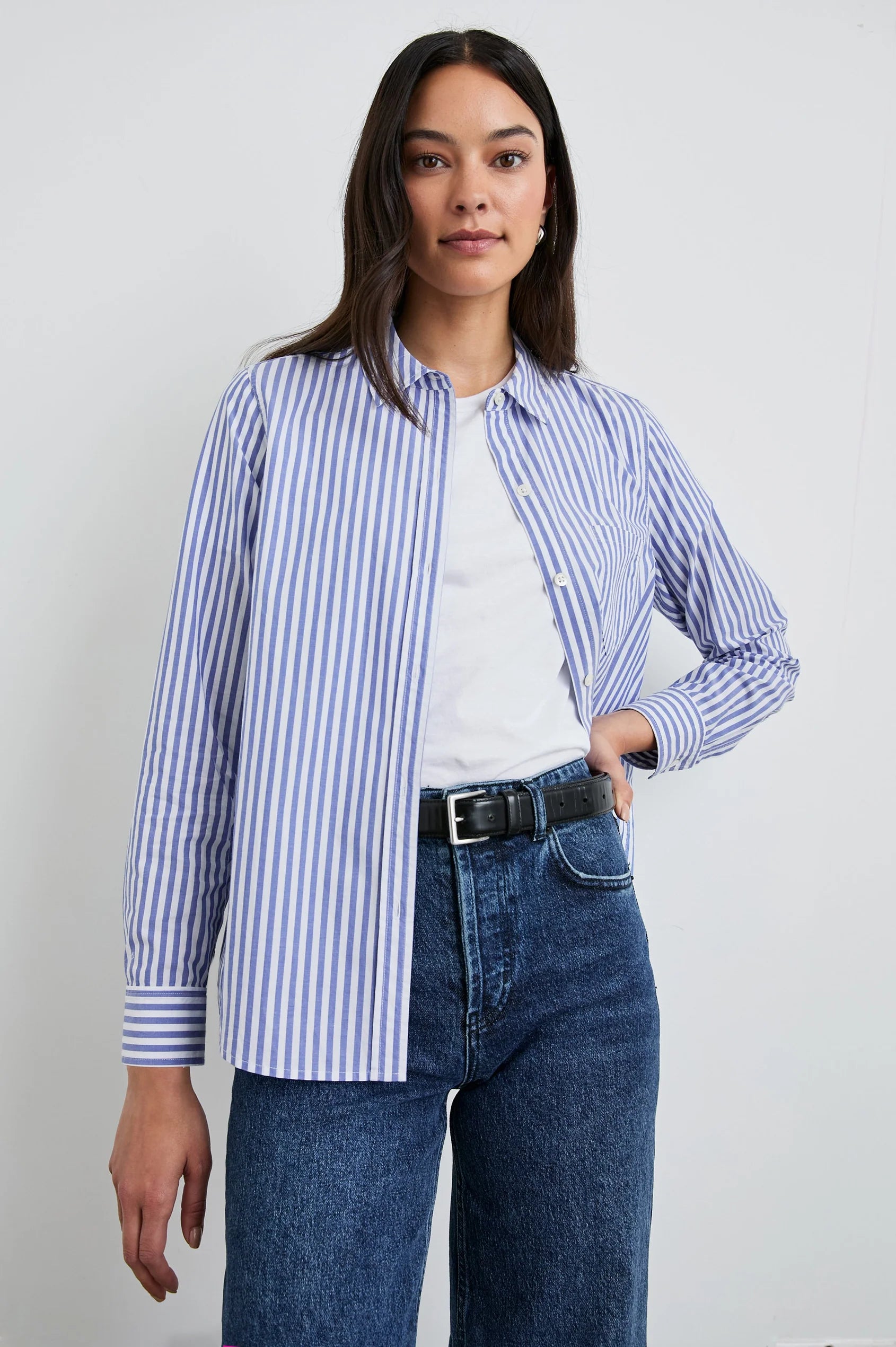 Rails Stina Shirt in Oxford White Stripe