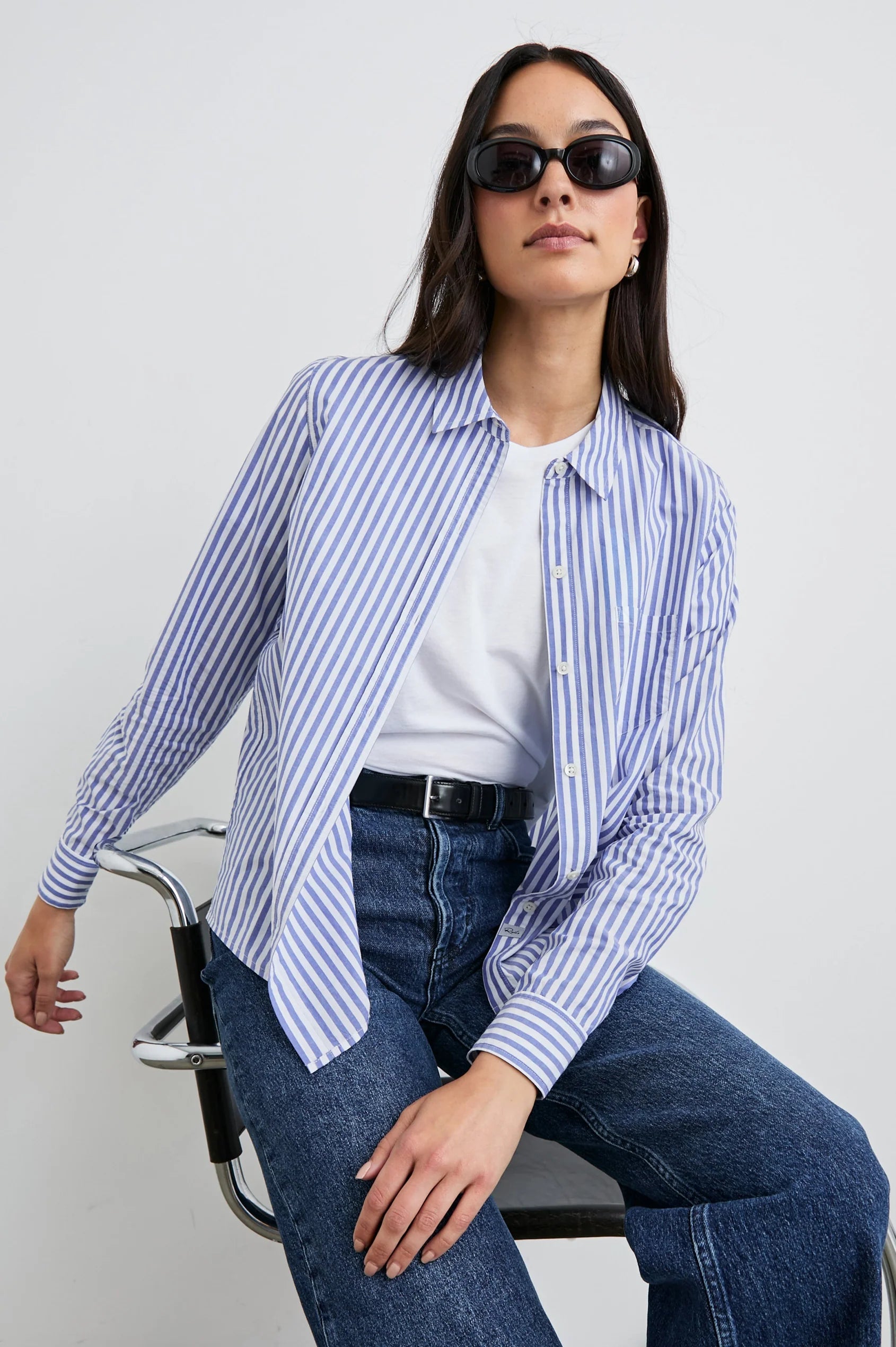 Rails Stina Shirt in Oxford White Stripe