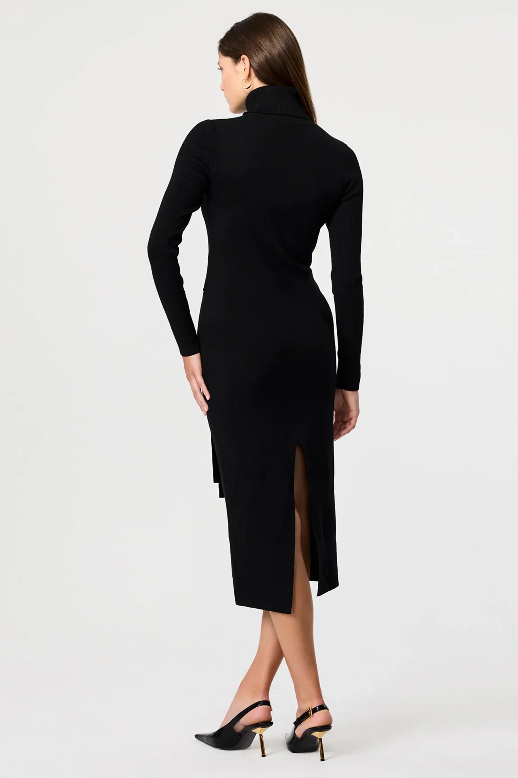 Toccin Logan Turtle Tie Front Midi Dress