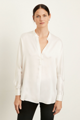 Vince Band Collar Blouse